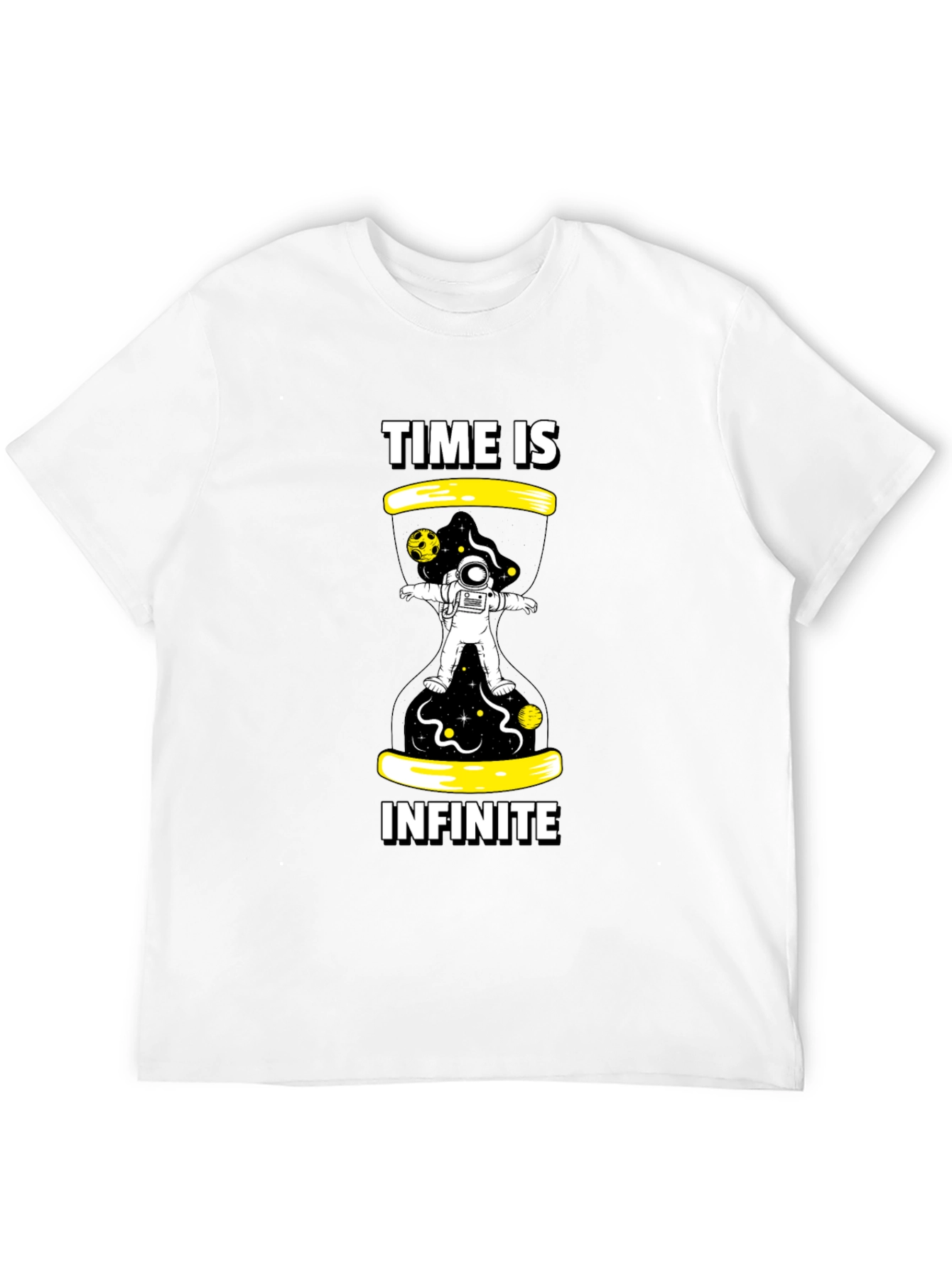 Time is Infinite Black Graphic Tee