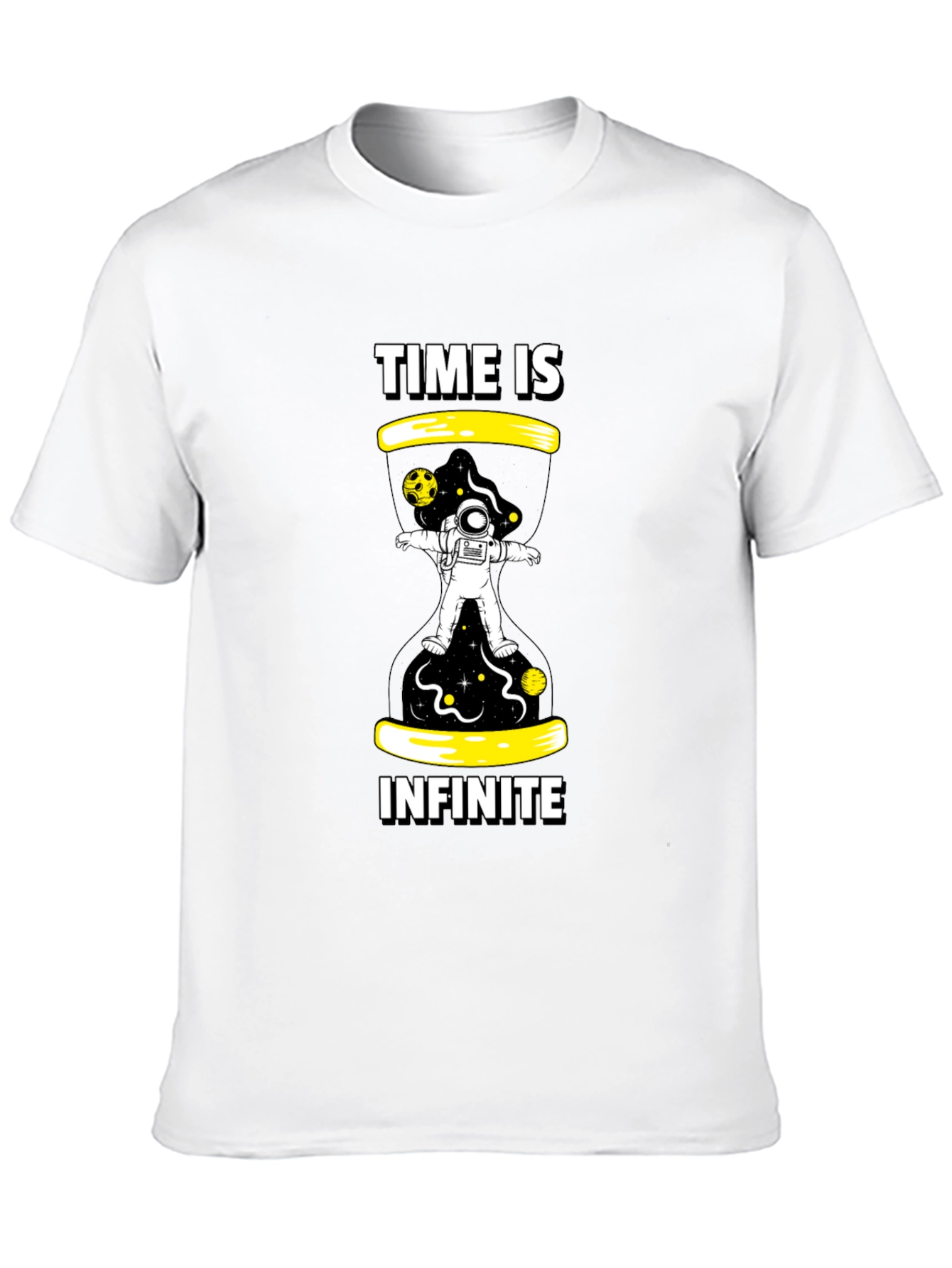 Time is Infinite Black Graphic Tee