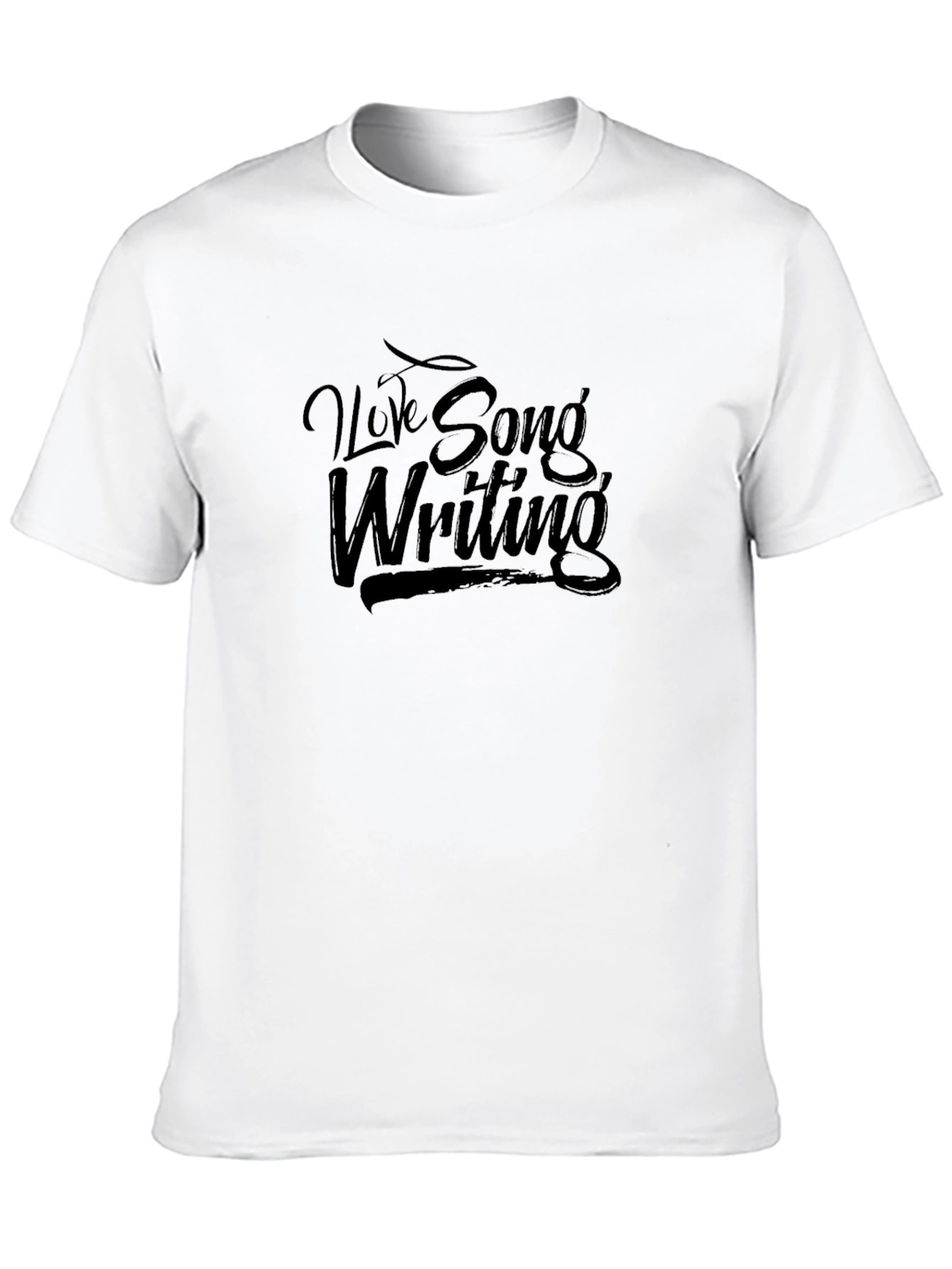 I Love Song Writing Black T-Shirt