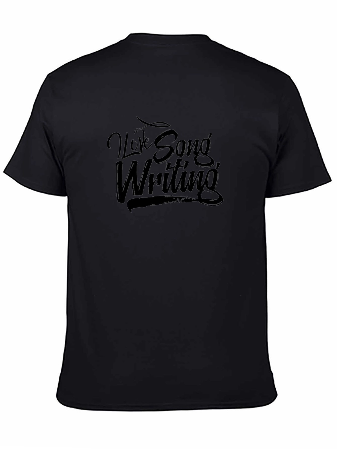 I Love Song Writing Black T-Shirt