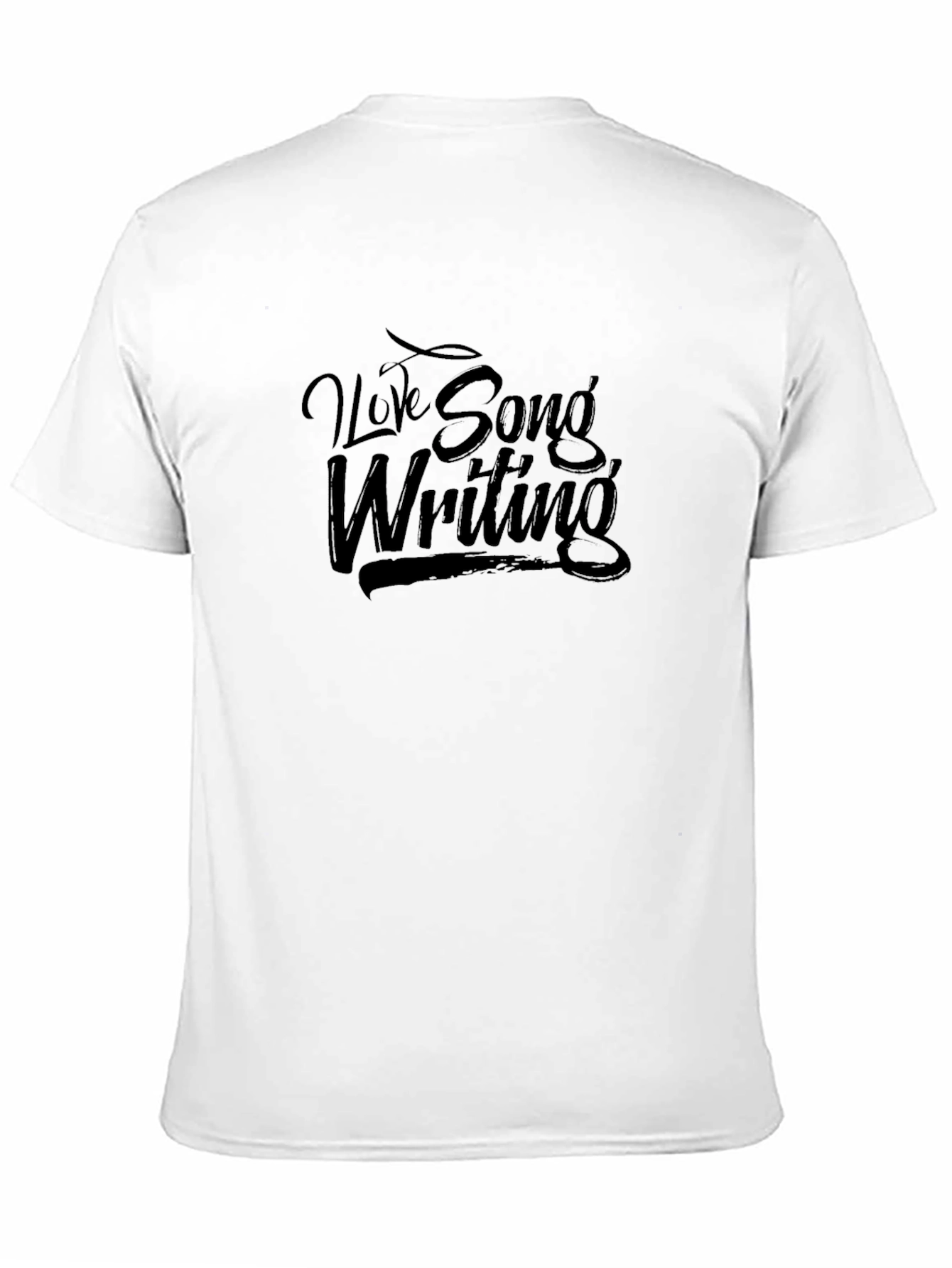 I Love Song Writing Black T-Shirt