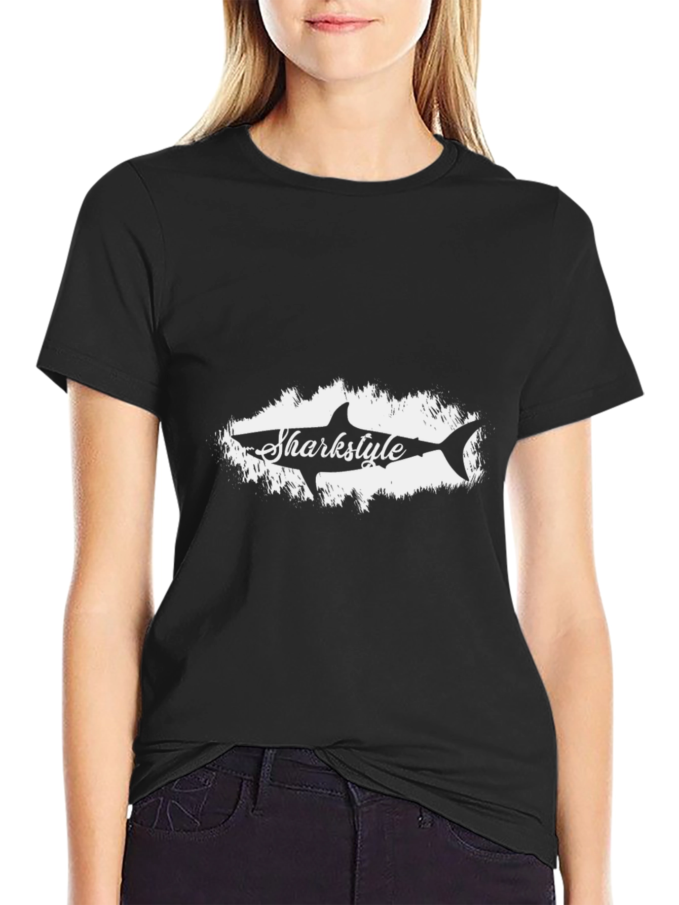 Sharkstyle Graphic Black T-Shirt