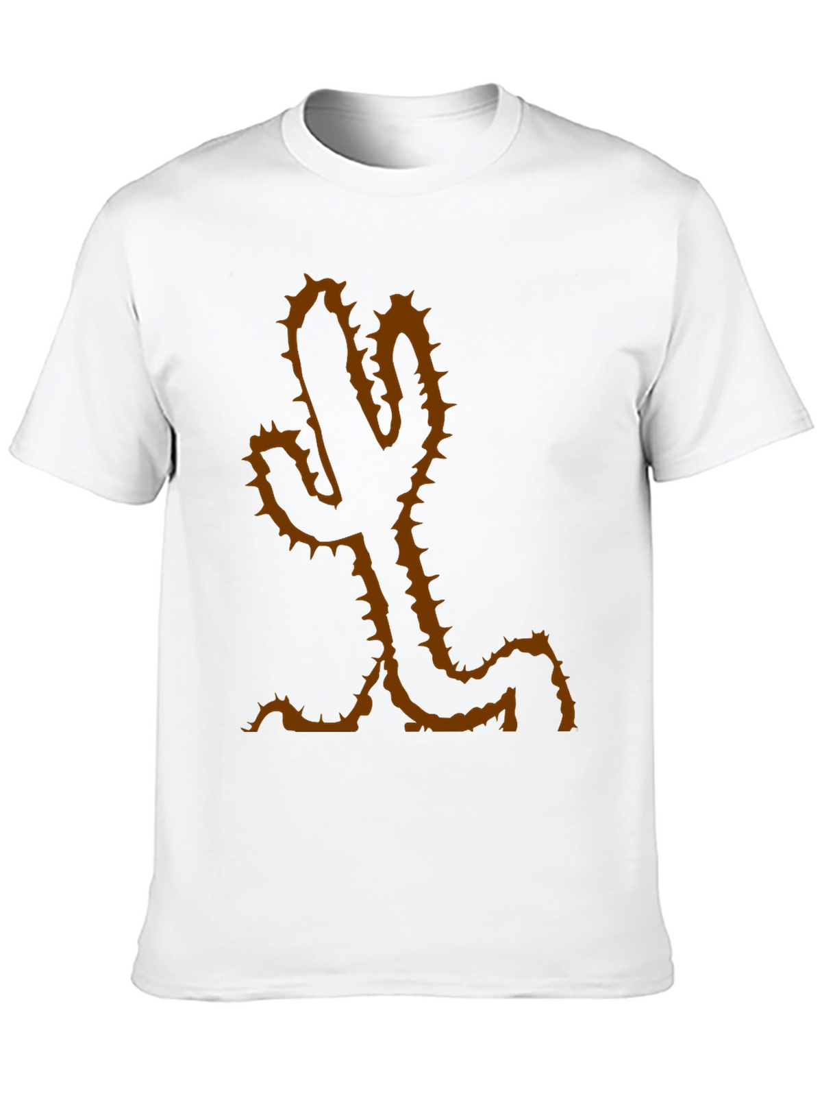 Cactus Graphic Tee - Casual Black Cotton T-Shirt