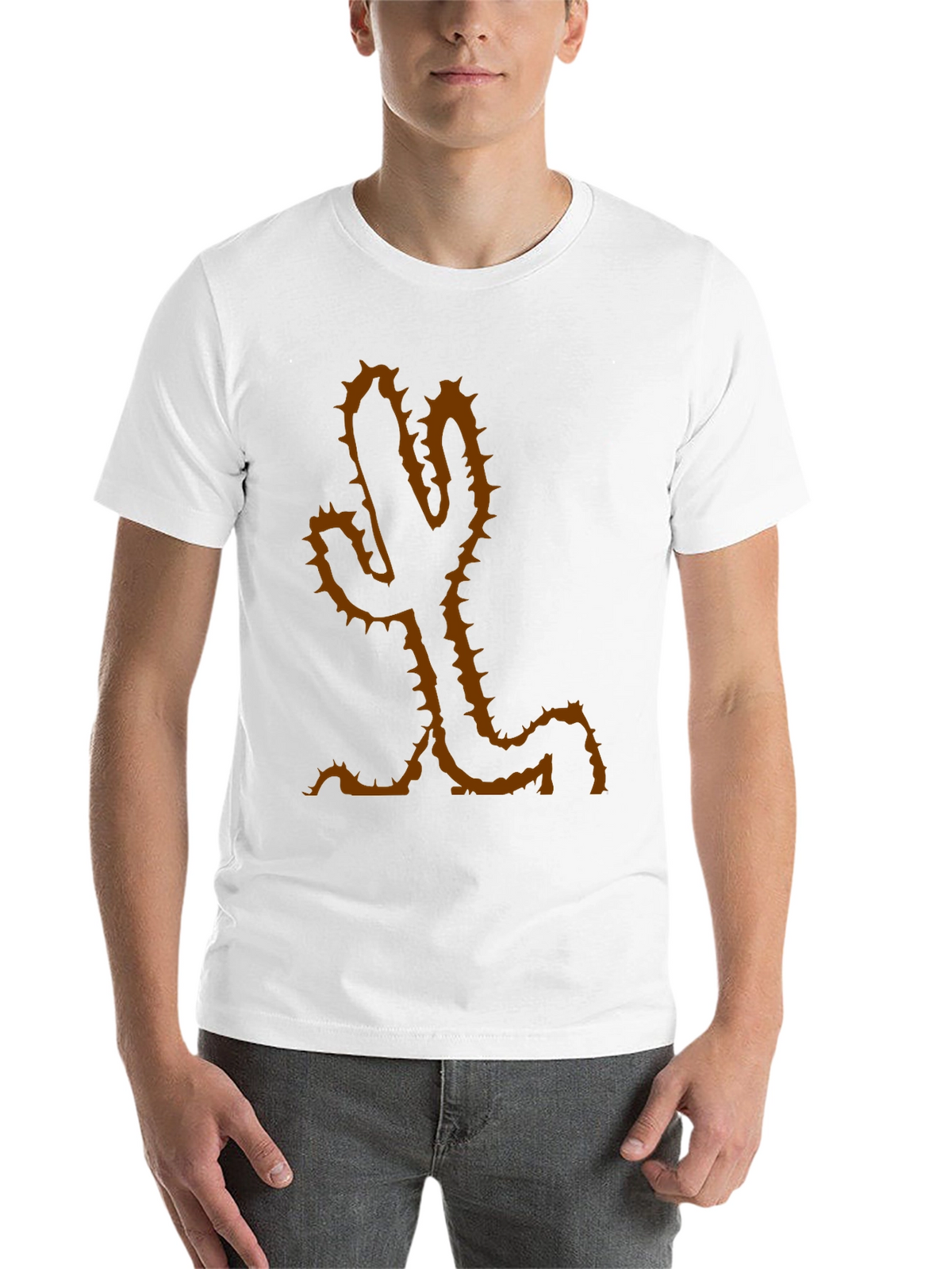 Cactus Graphic Tee - Casual Black Cotton T-Shirt