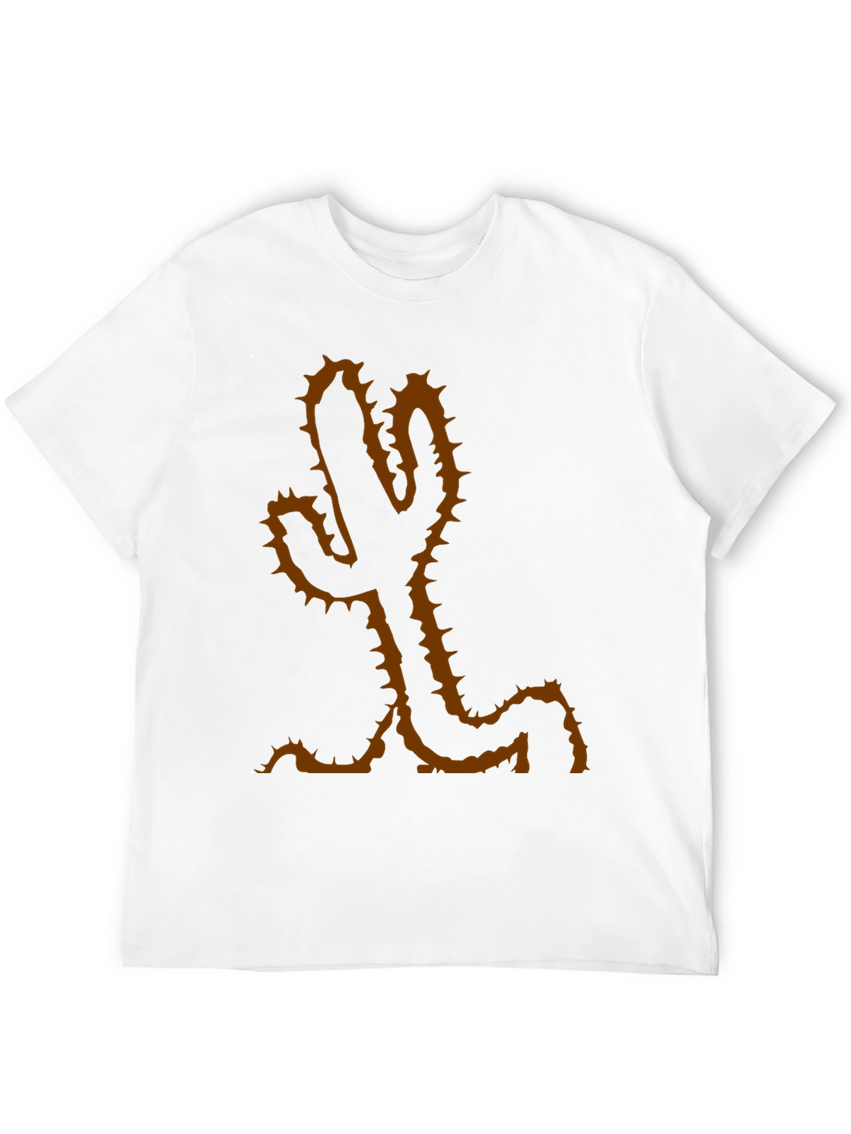 Cactus Graphic Tee - Casual Black Cotton T-Shirt