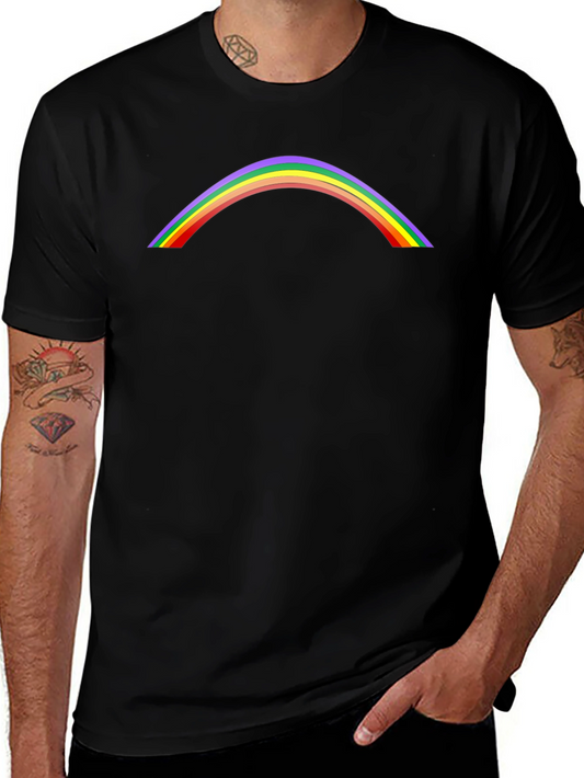 Rainbow Arch Graphic Tee - Stylish Casual Shirt