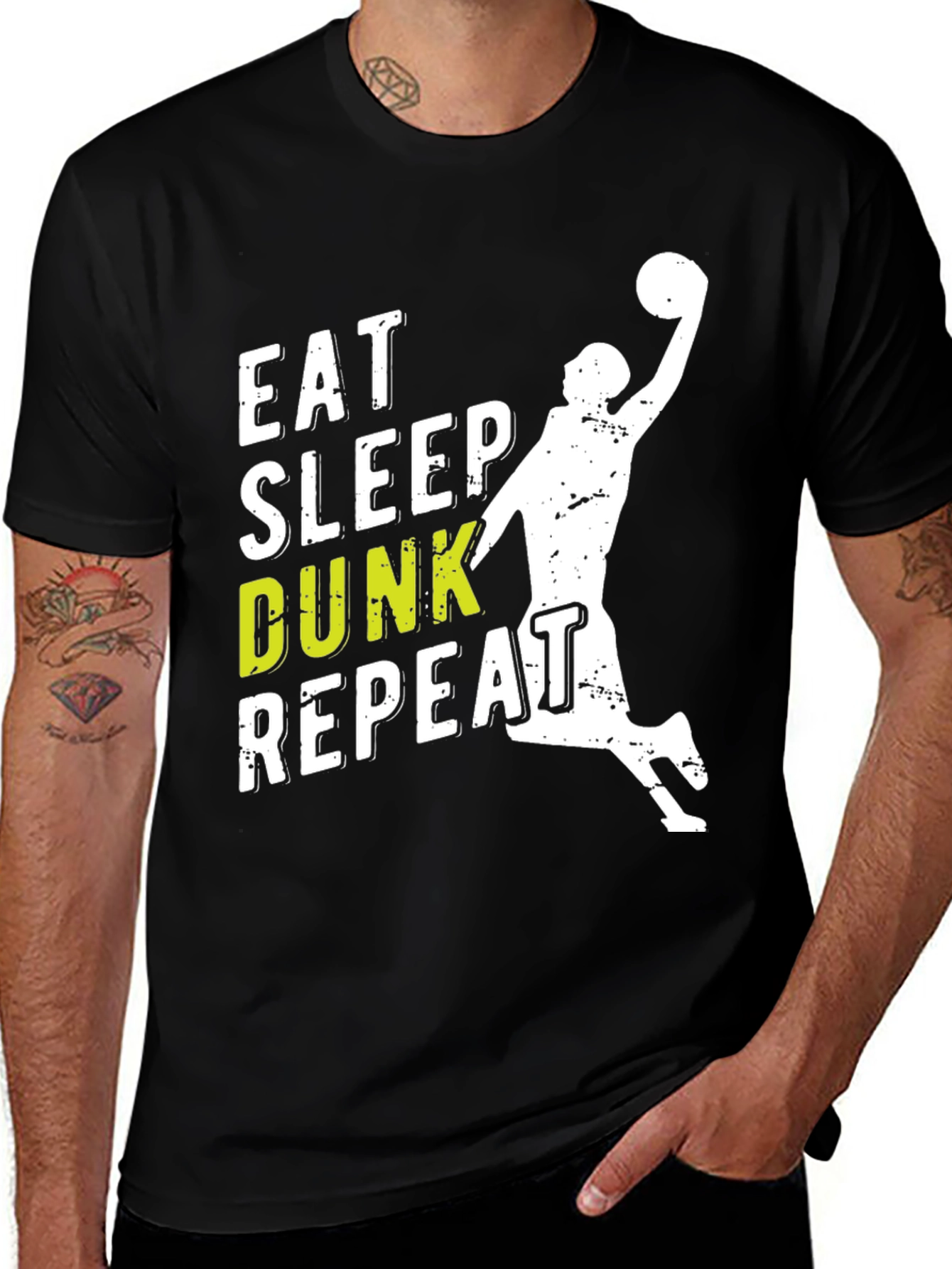 Eat Sleep Dunk Repeat Graphic Tee