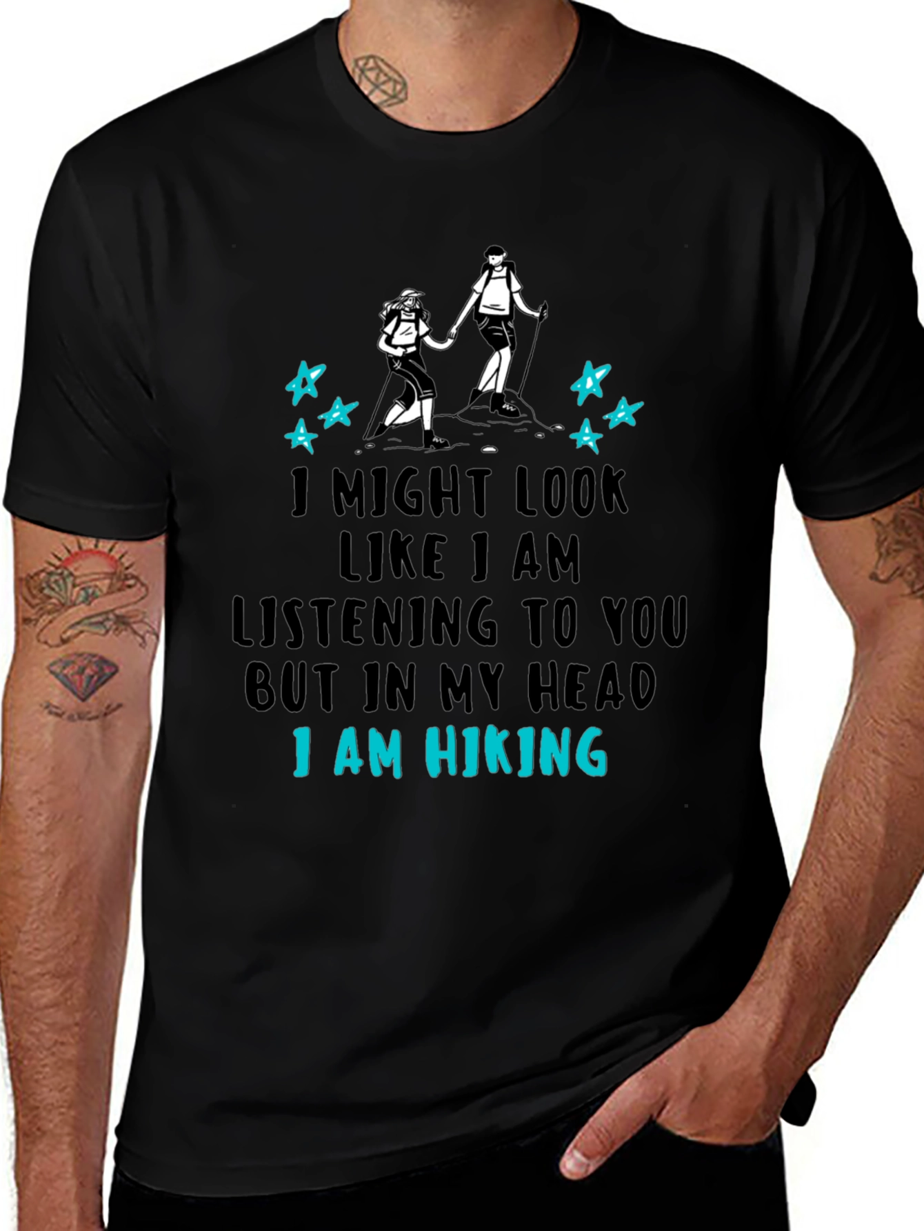Hiking Lover T-Shirt - I Am Hiking Graphic Tee