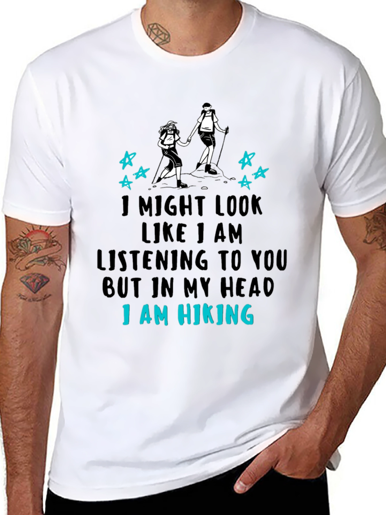 Hiking Lover T-Shirt - I Am Hiking Graphic Tee