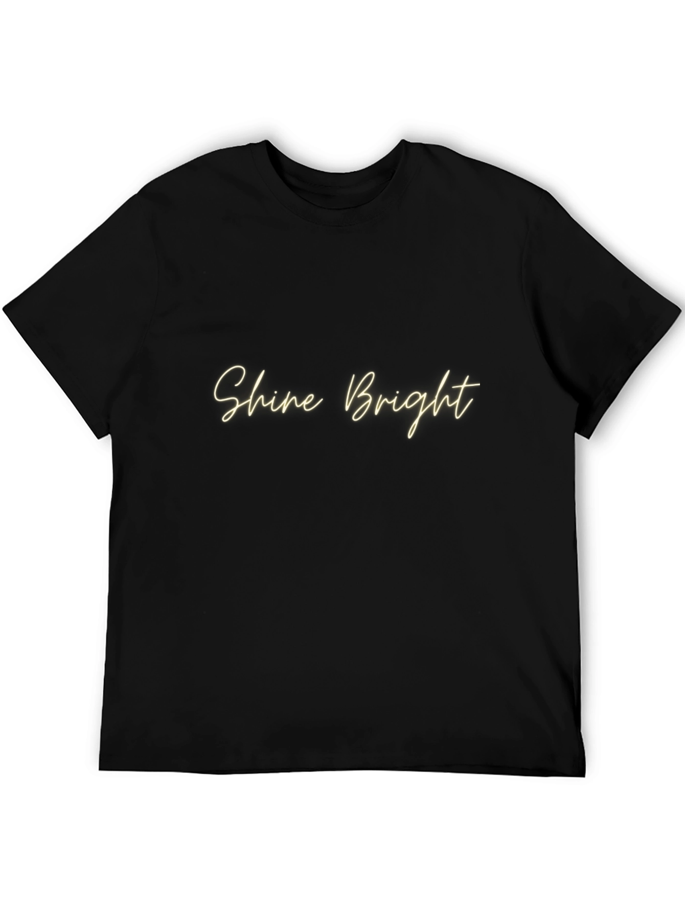 Shine Bright Black Tee - Stylish Mens Casual Wear
