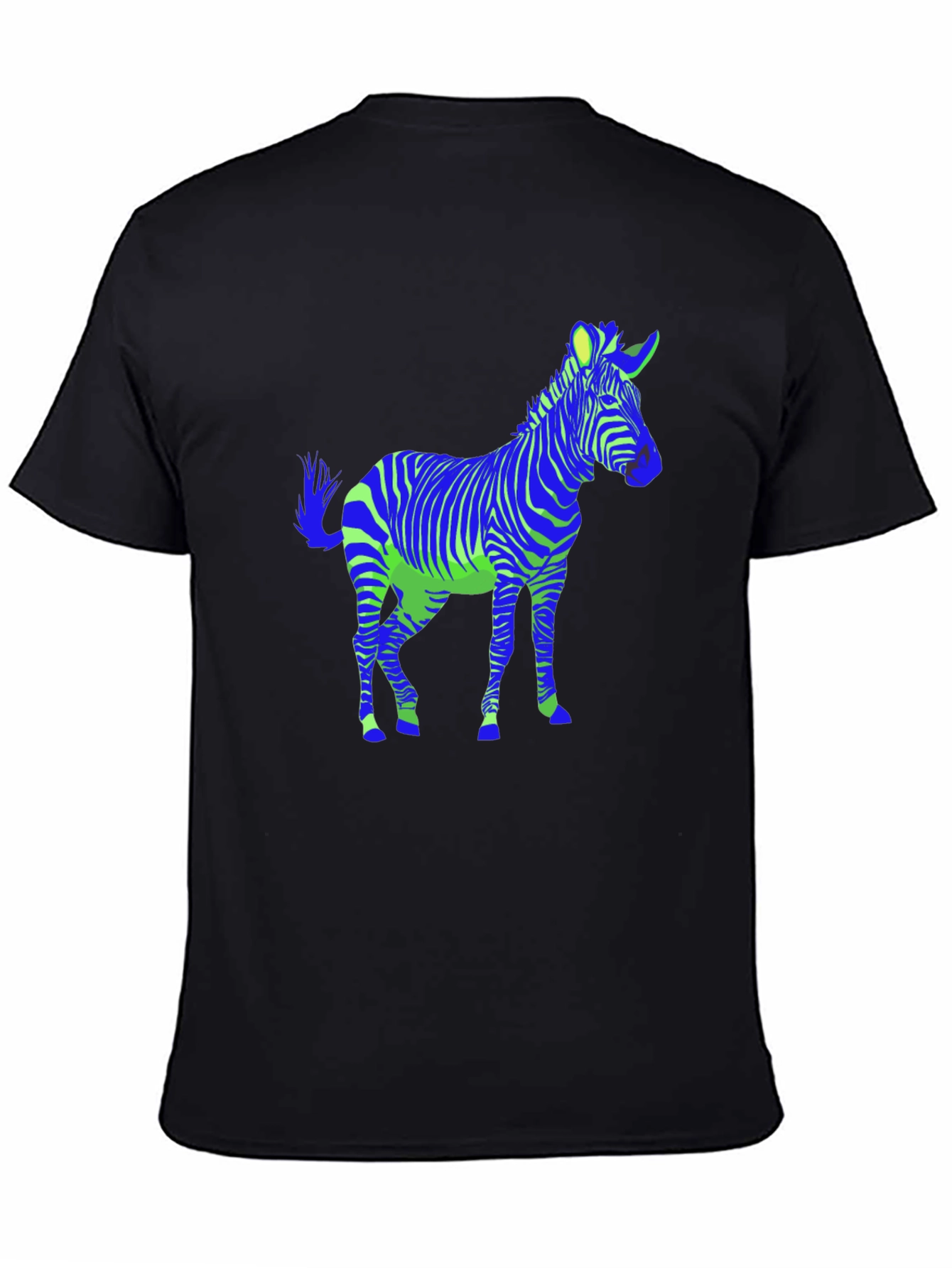 Zebra Graphic Black Tee - Mens Casual Shirt