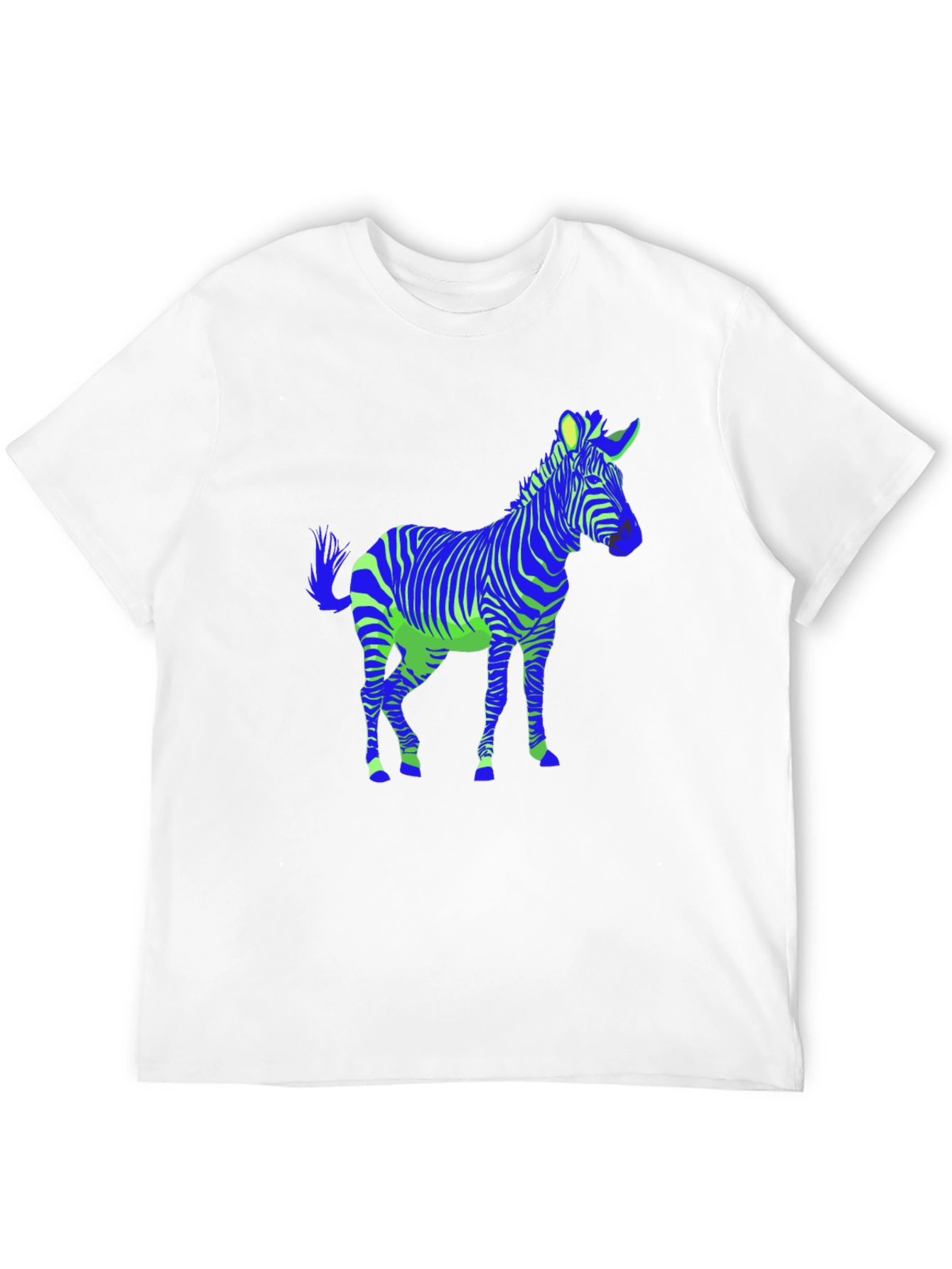 Zebra Graphic Black Tee - Mens Casual Shirt