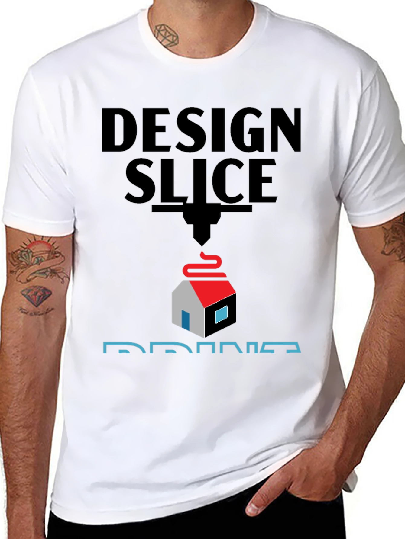 Design Slice Print T-Shirt - 3D Printing Apparel