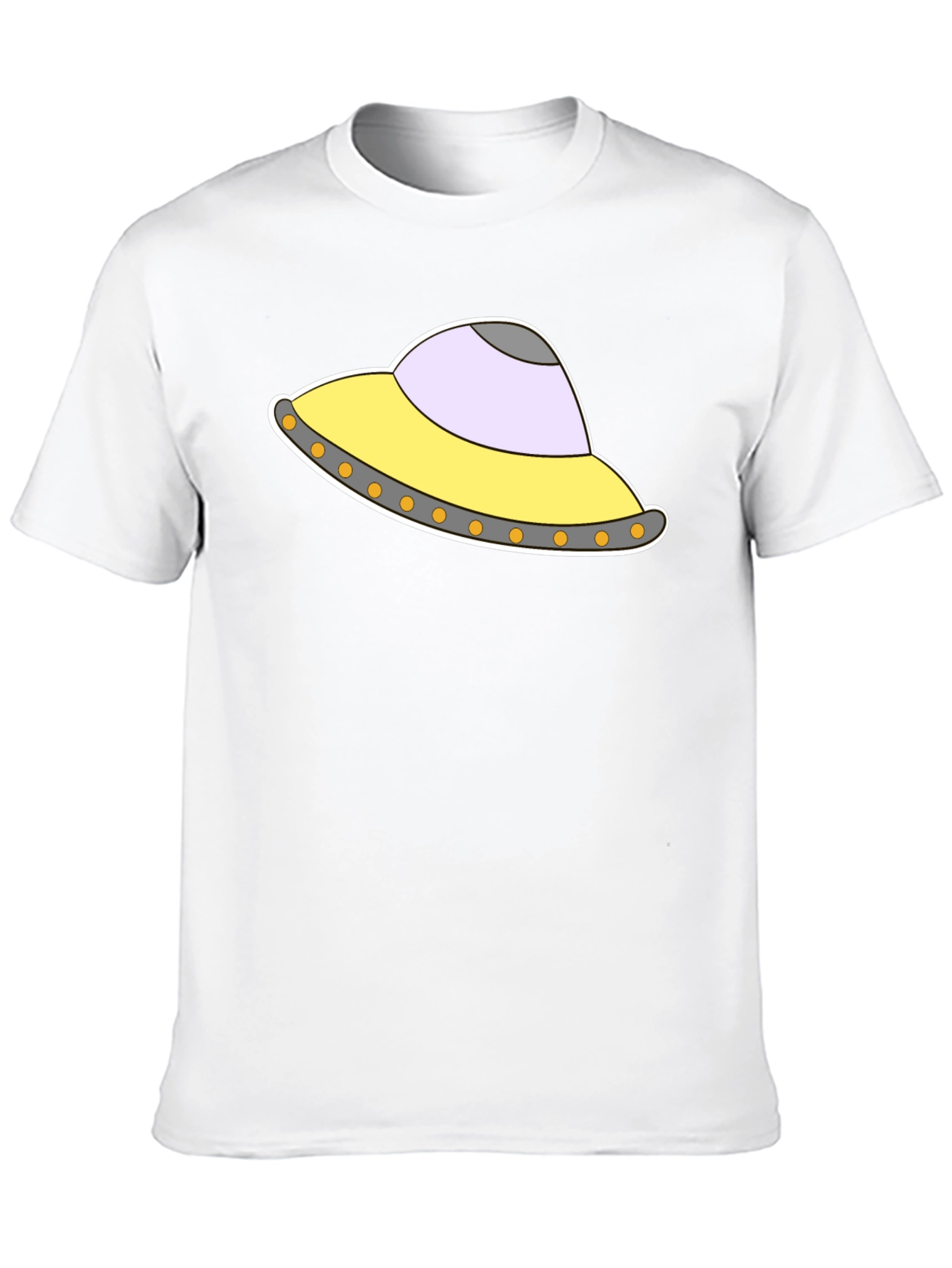 UFO Graphic Tee - Black Cotton Blend T-Shirt