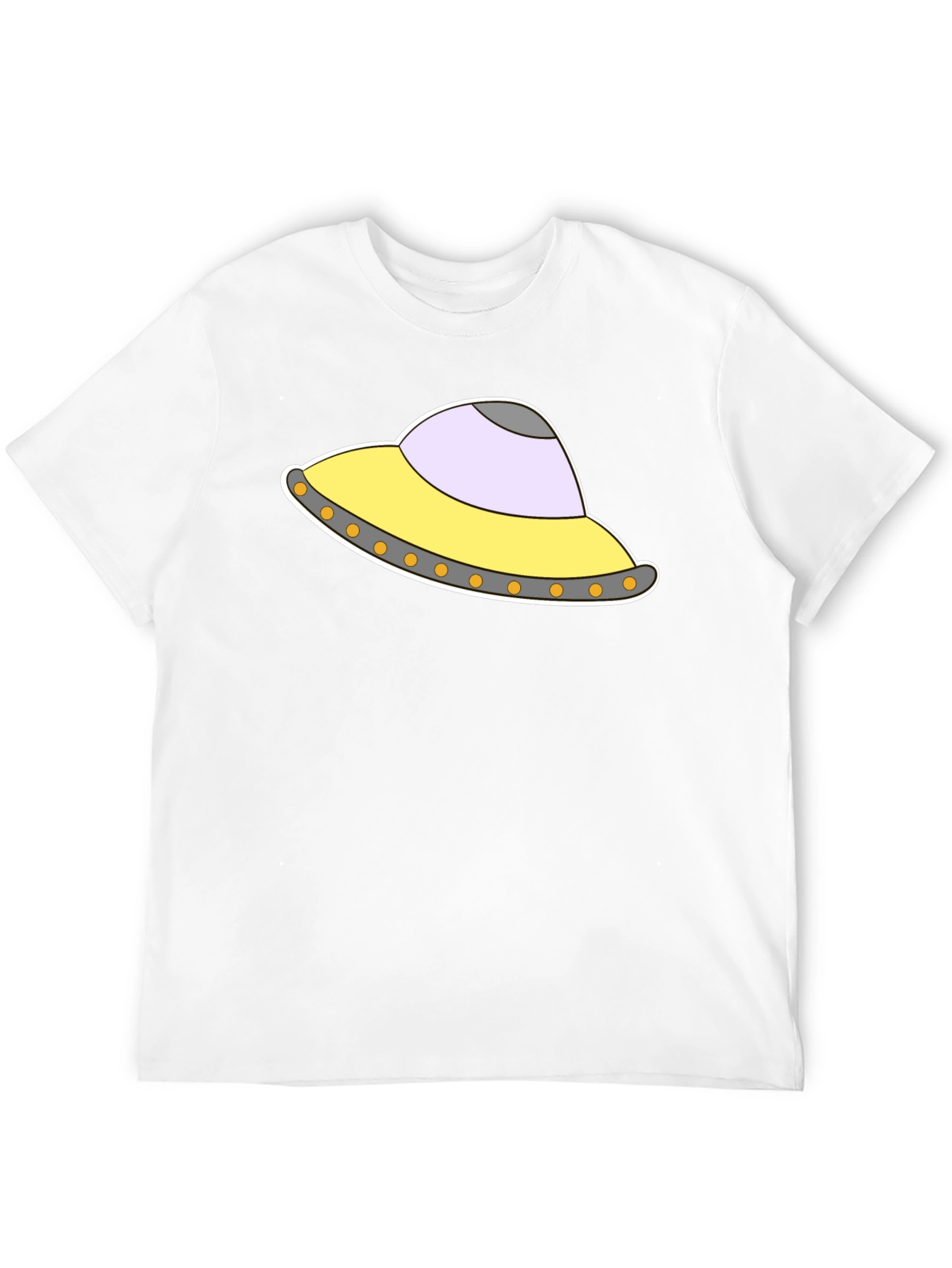 UFO Graphic Tee - Black Cotton Blend T-Shirt