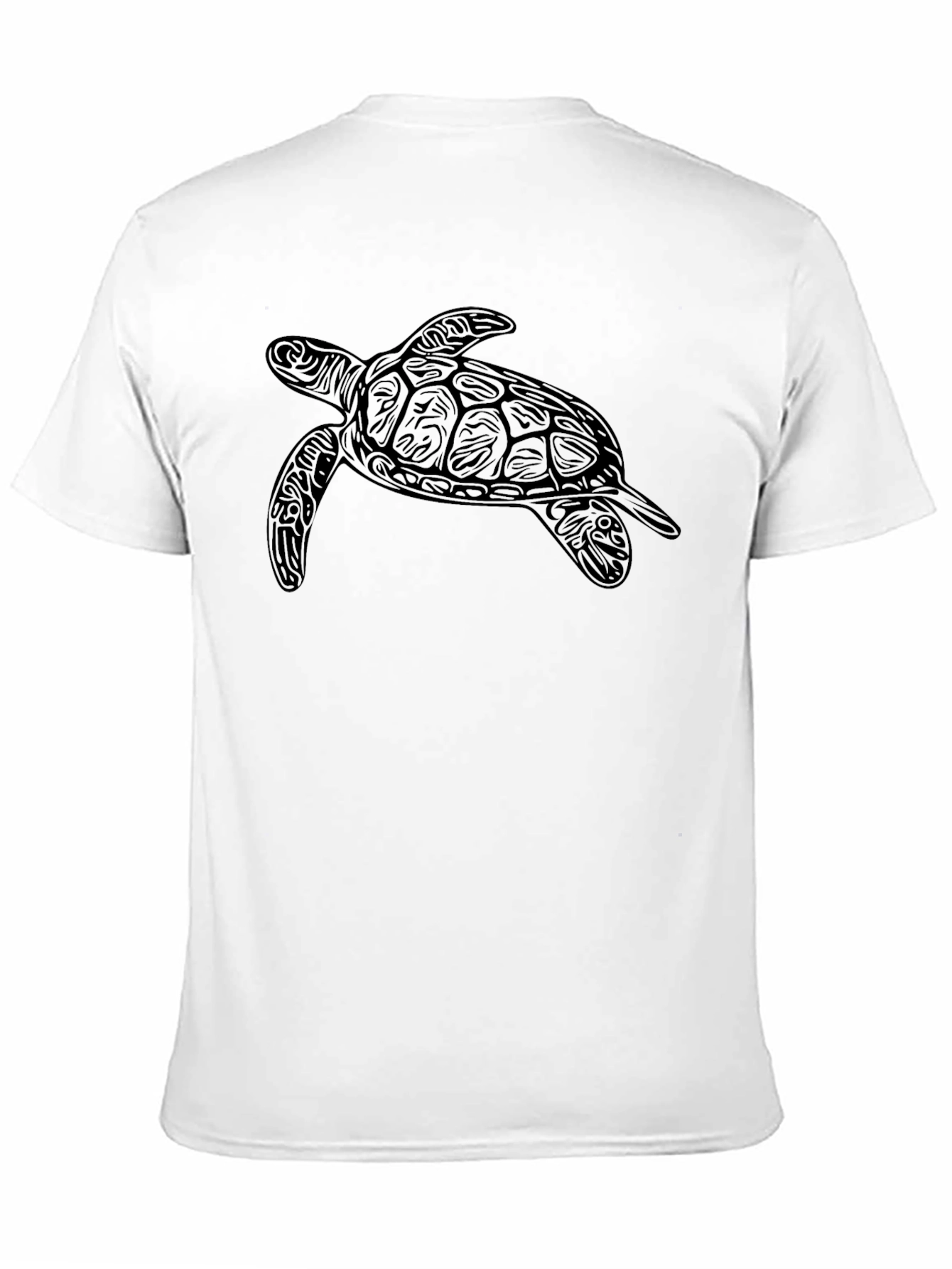Mens Black Turtle Graphic T-Shirt