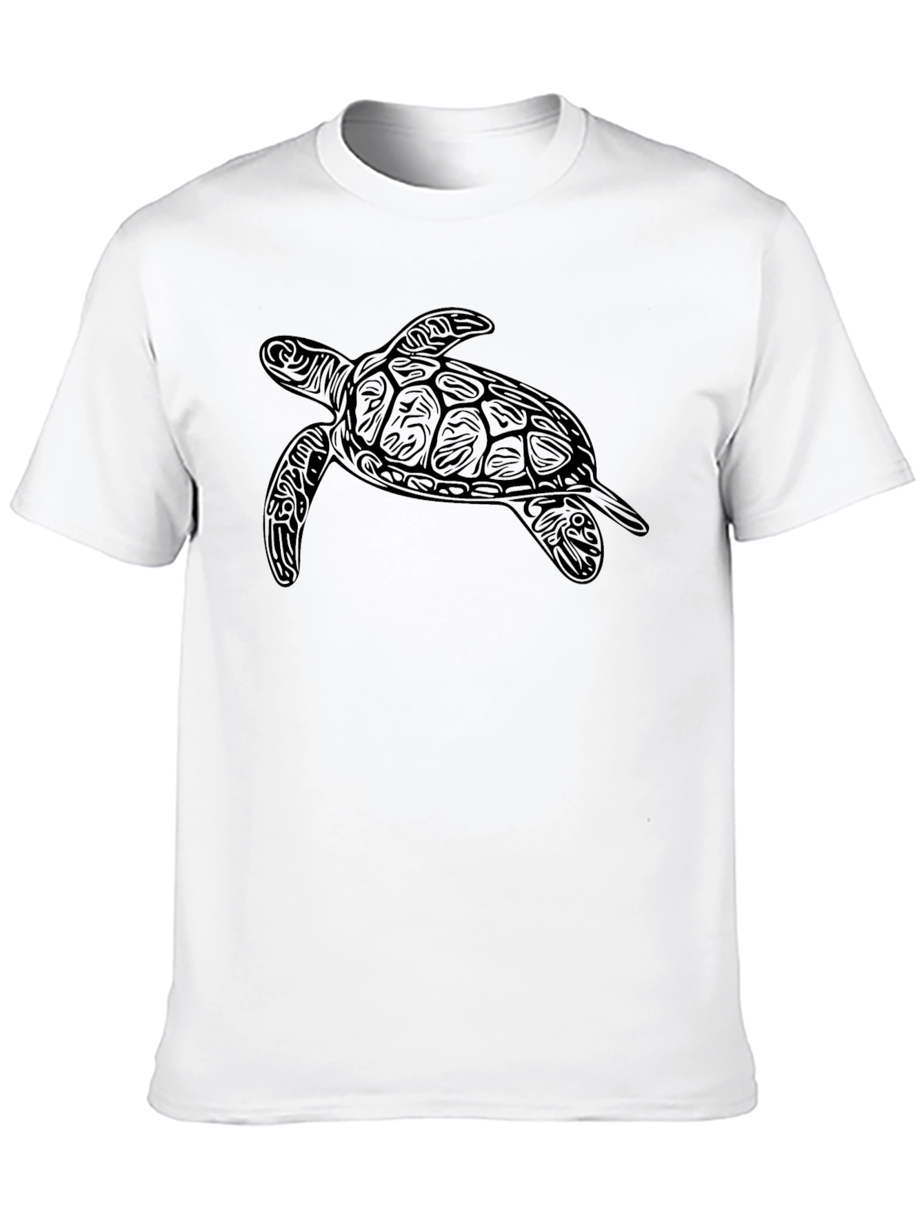 Mens Black Turtle Graphic T-Shirt