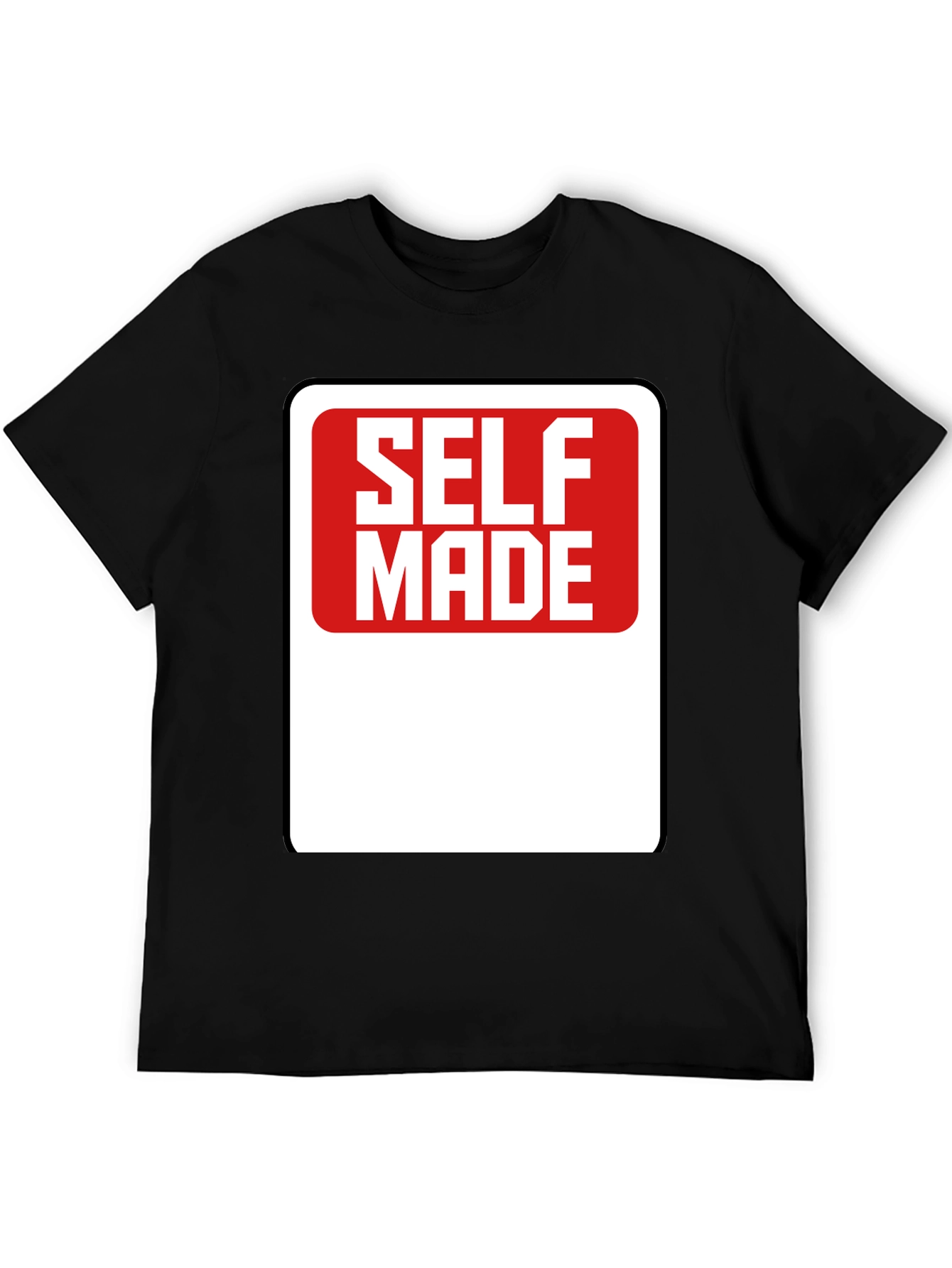 Self Made Graphic T-Shirt - Black Cotton Tee