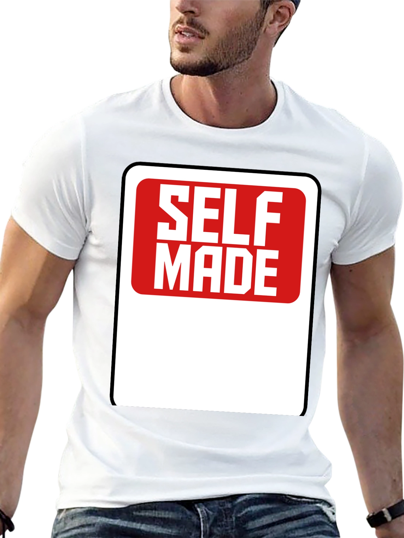 Self Made Graphic T-Shirt - Black Cotton Tee