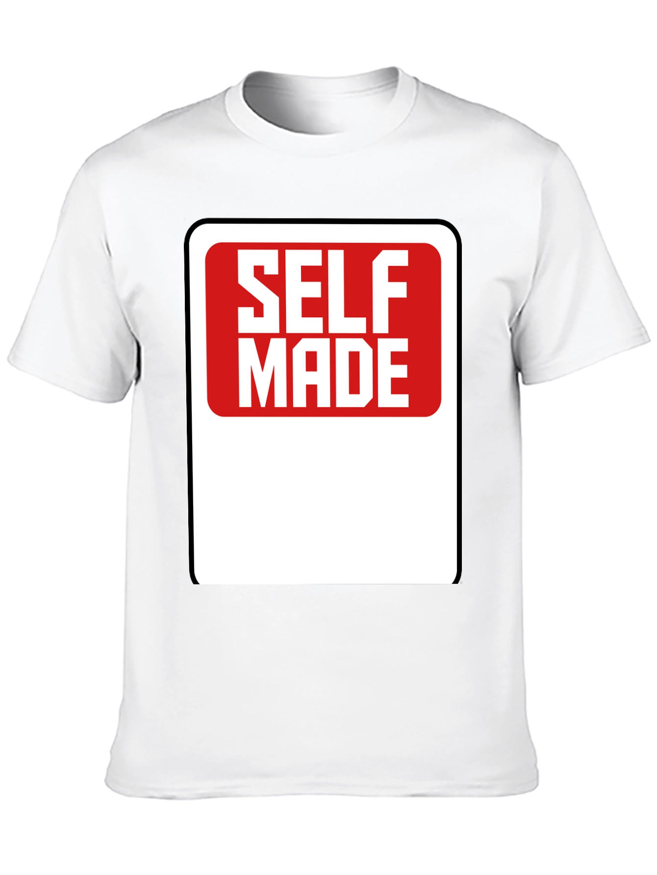 Self Made Graphic T-Shirt - Black Cotton Tee