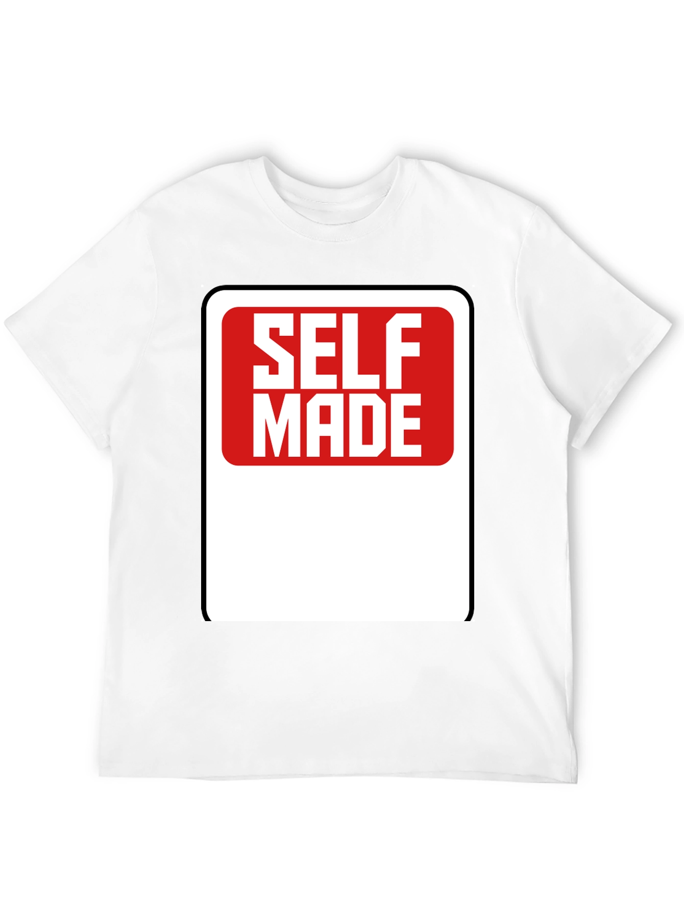 Self Made Graphic T-Shirt - Black Cotton Tee