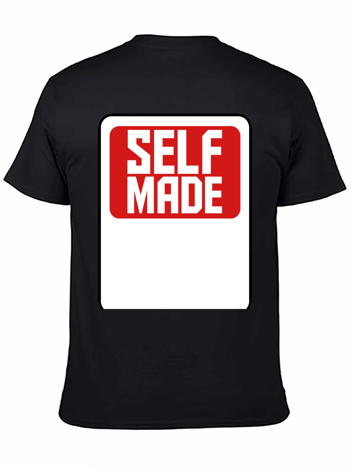Self Made Graphic T-Shirt - Black Cotton Tee