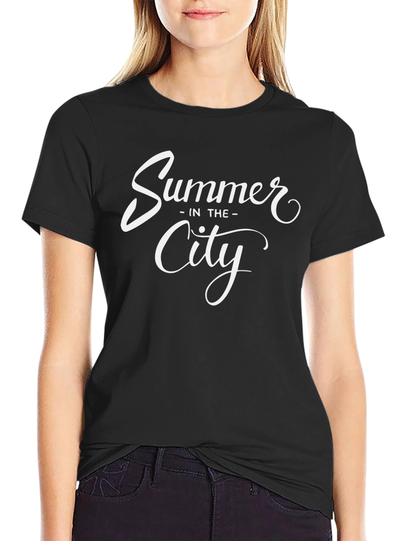 Summer in the City Black Graphic Tee