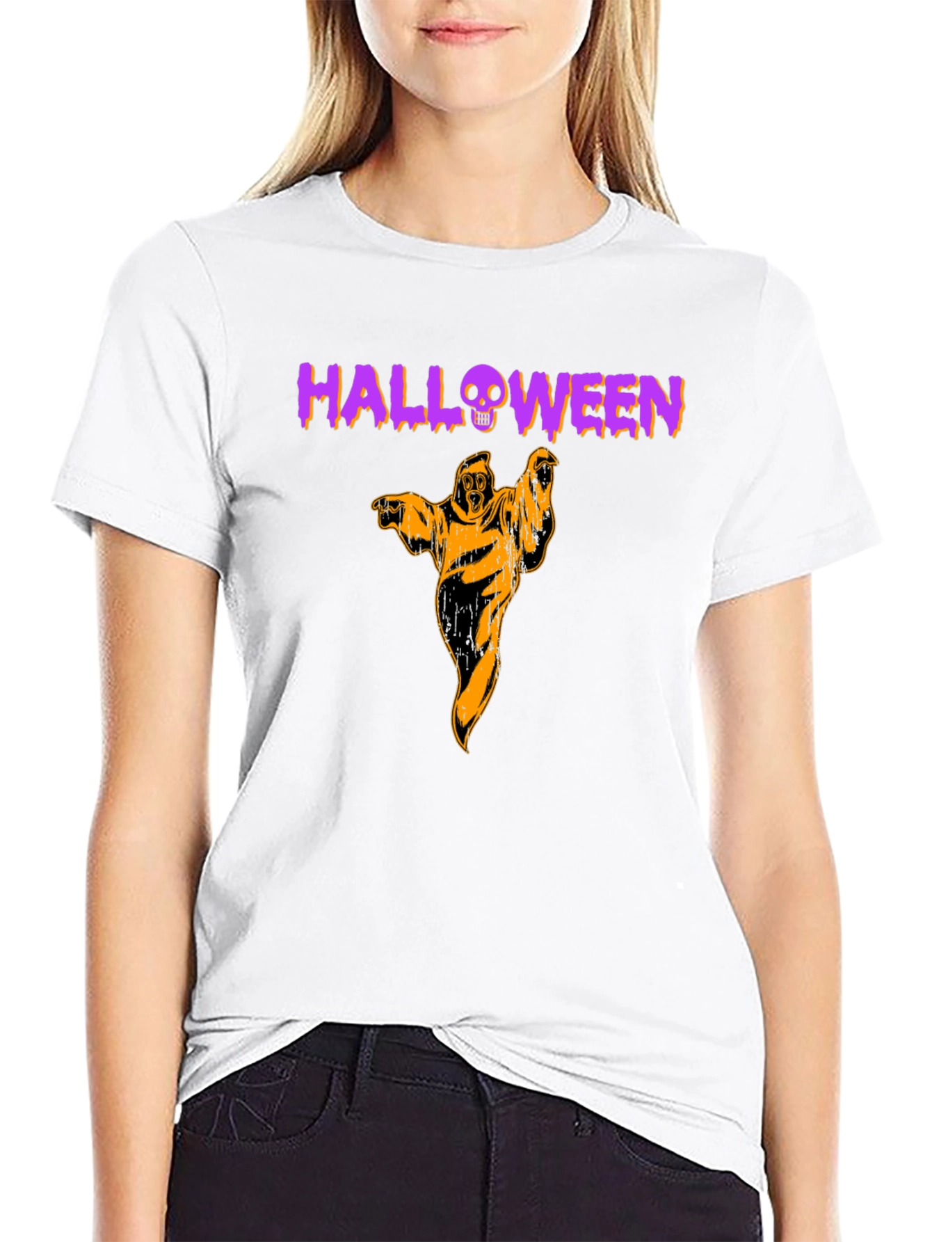 Halloween Ghost Graphic T-Shirt