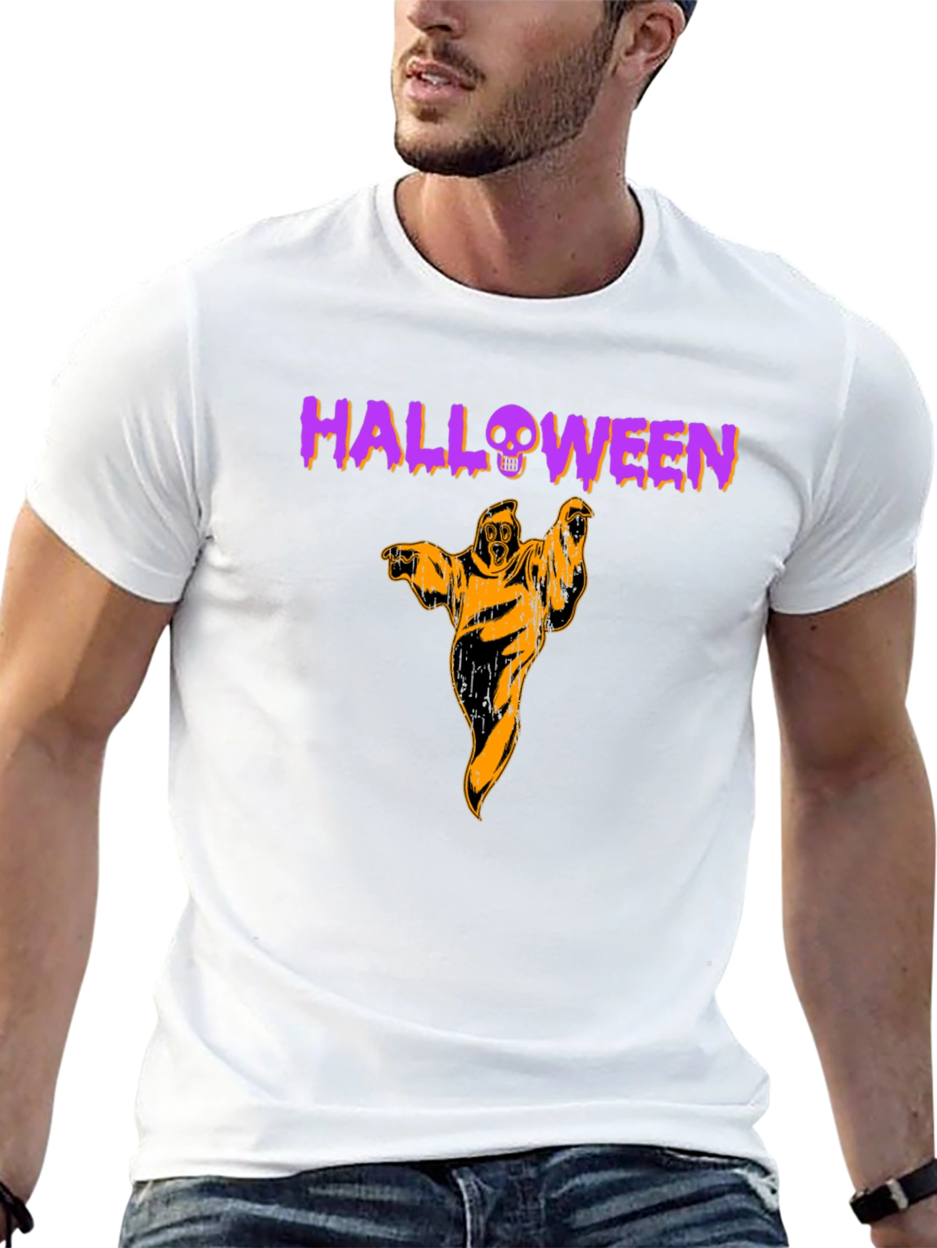 Halloween Ghost Graphic T-Shirt