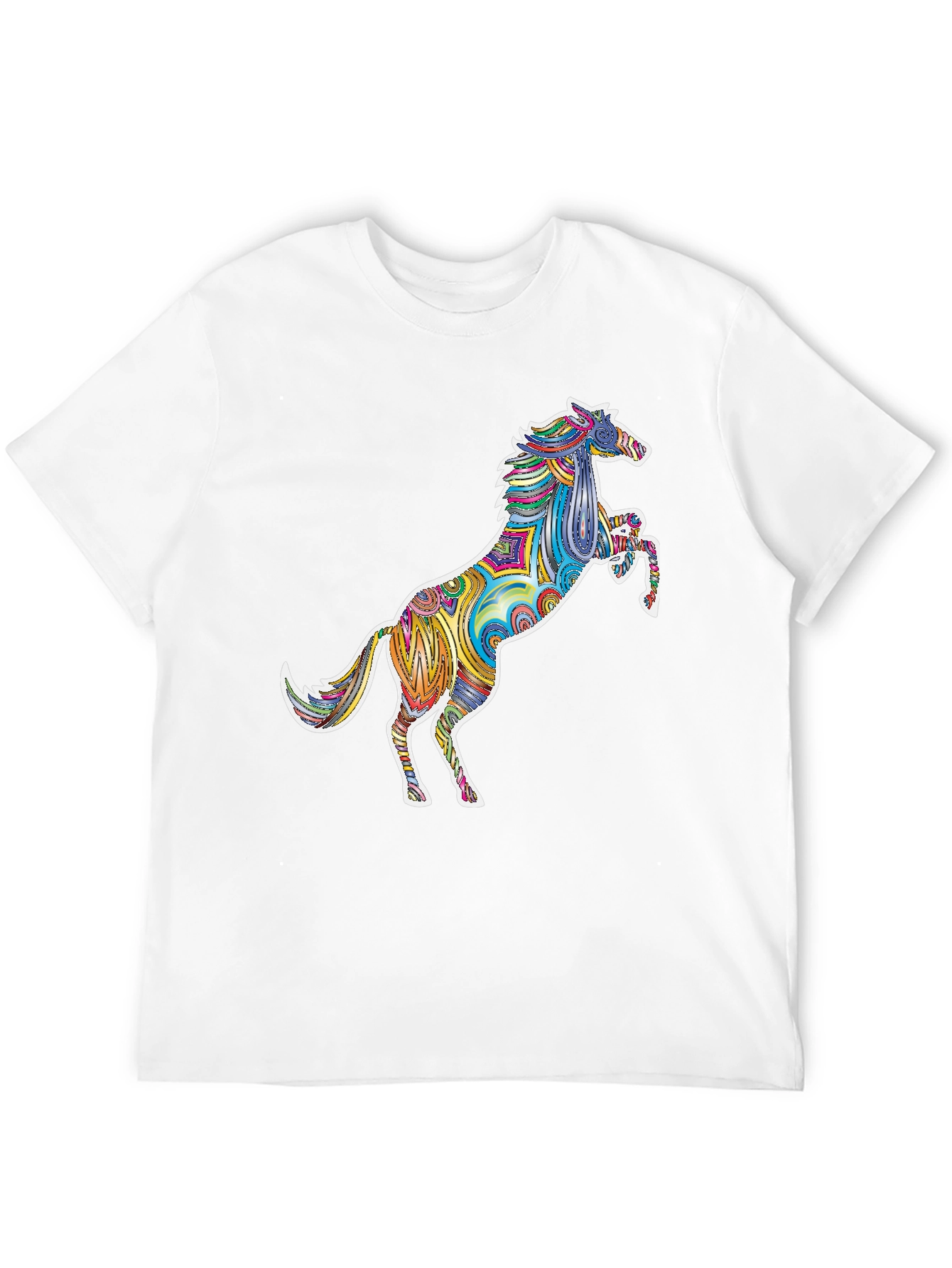Psychedelic Horse Graphic T-Shirt - Bold Statement Tee