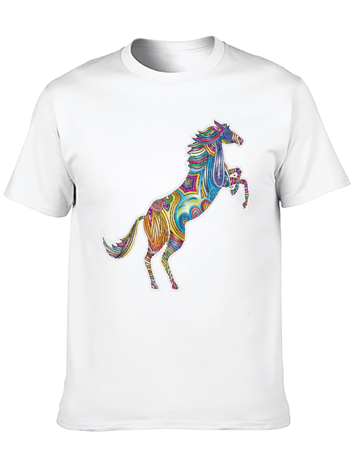 Psychedelic Horse Graphic T-Shirt - Bold Statement Tee