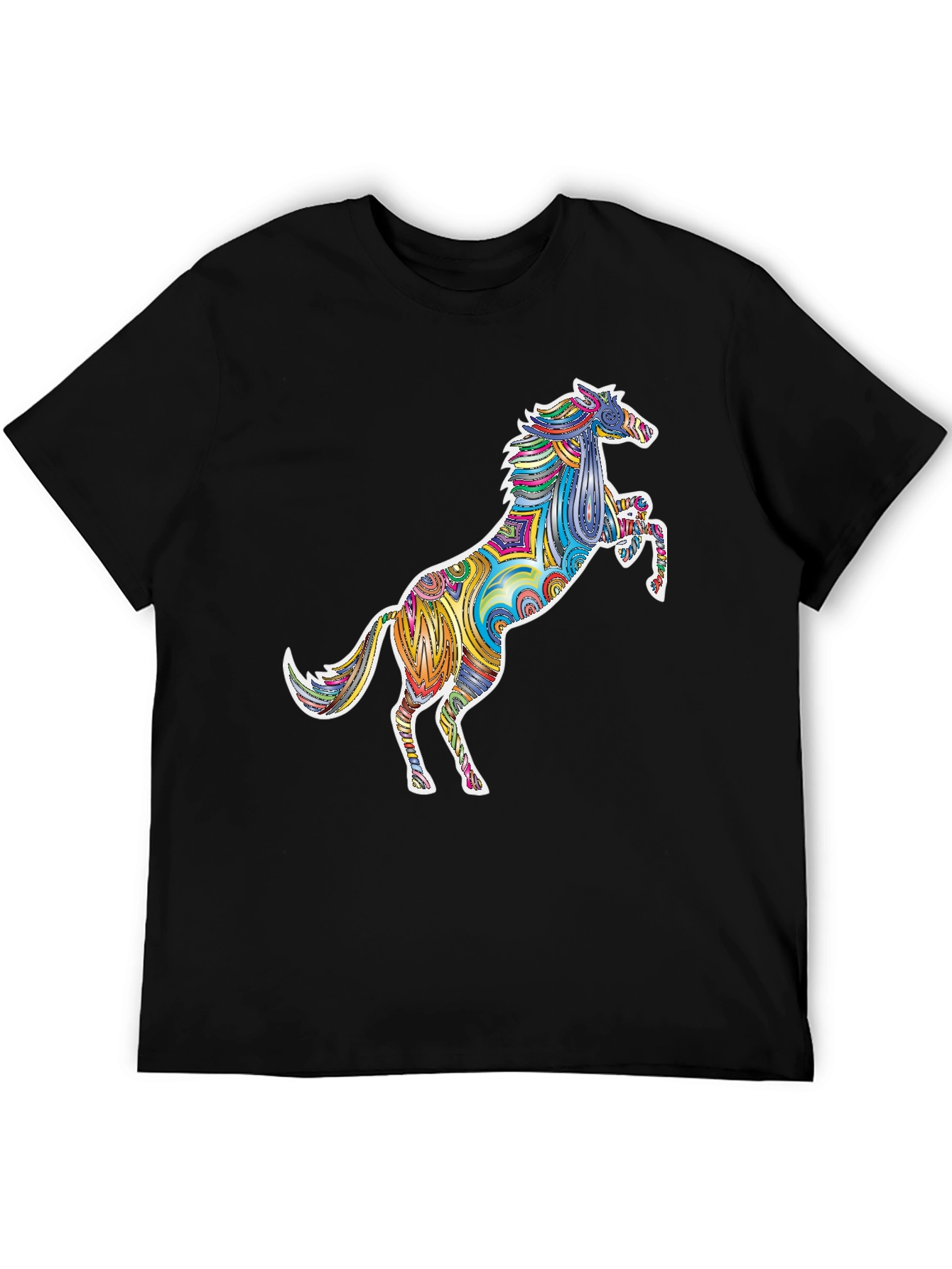 Psychedelic Horse Graphic T-Shirt - Bold Statement Tee