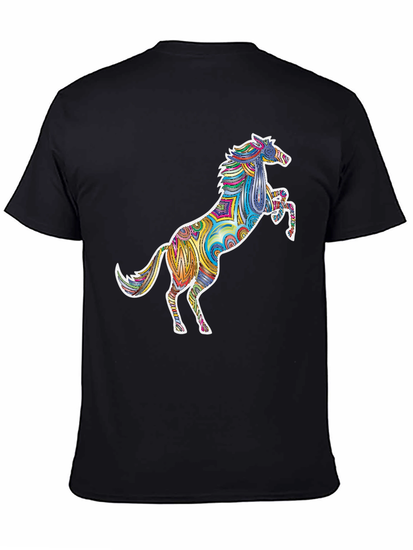 Psychedelic Horse Graphic T-Shirt - Bold Statement Tee