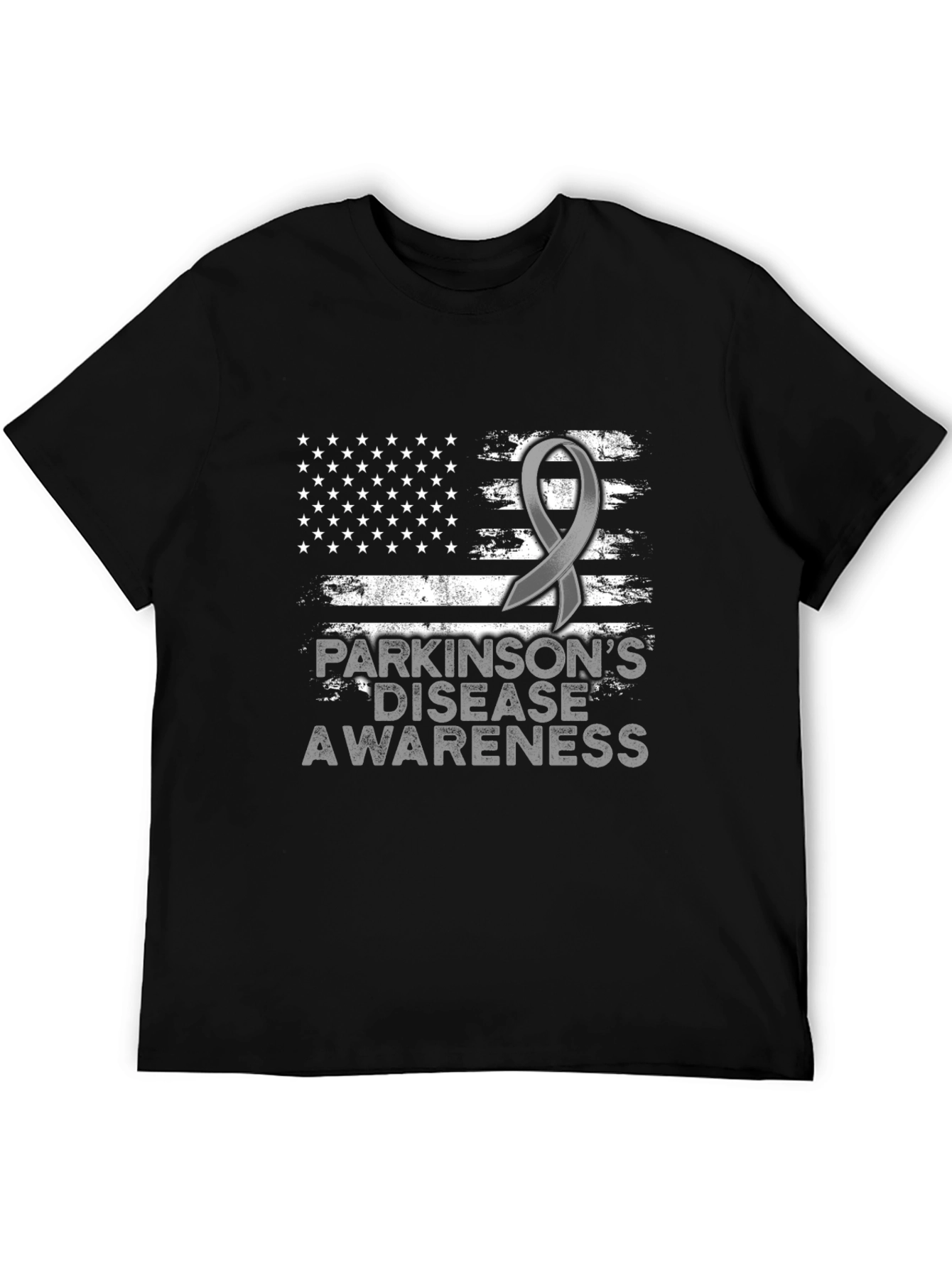 Parkinsons Awareness USA Flag T-Shirt