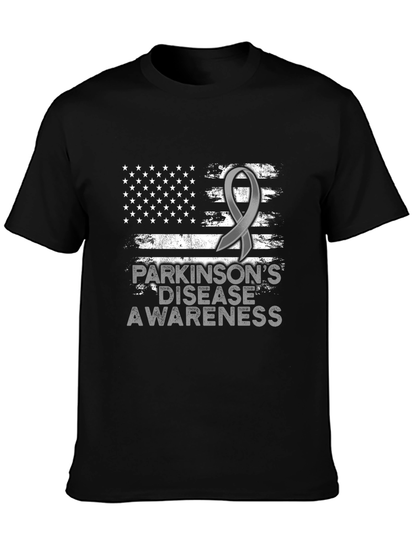 Parkinsons Awareness USA Flag T-Shirt