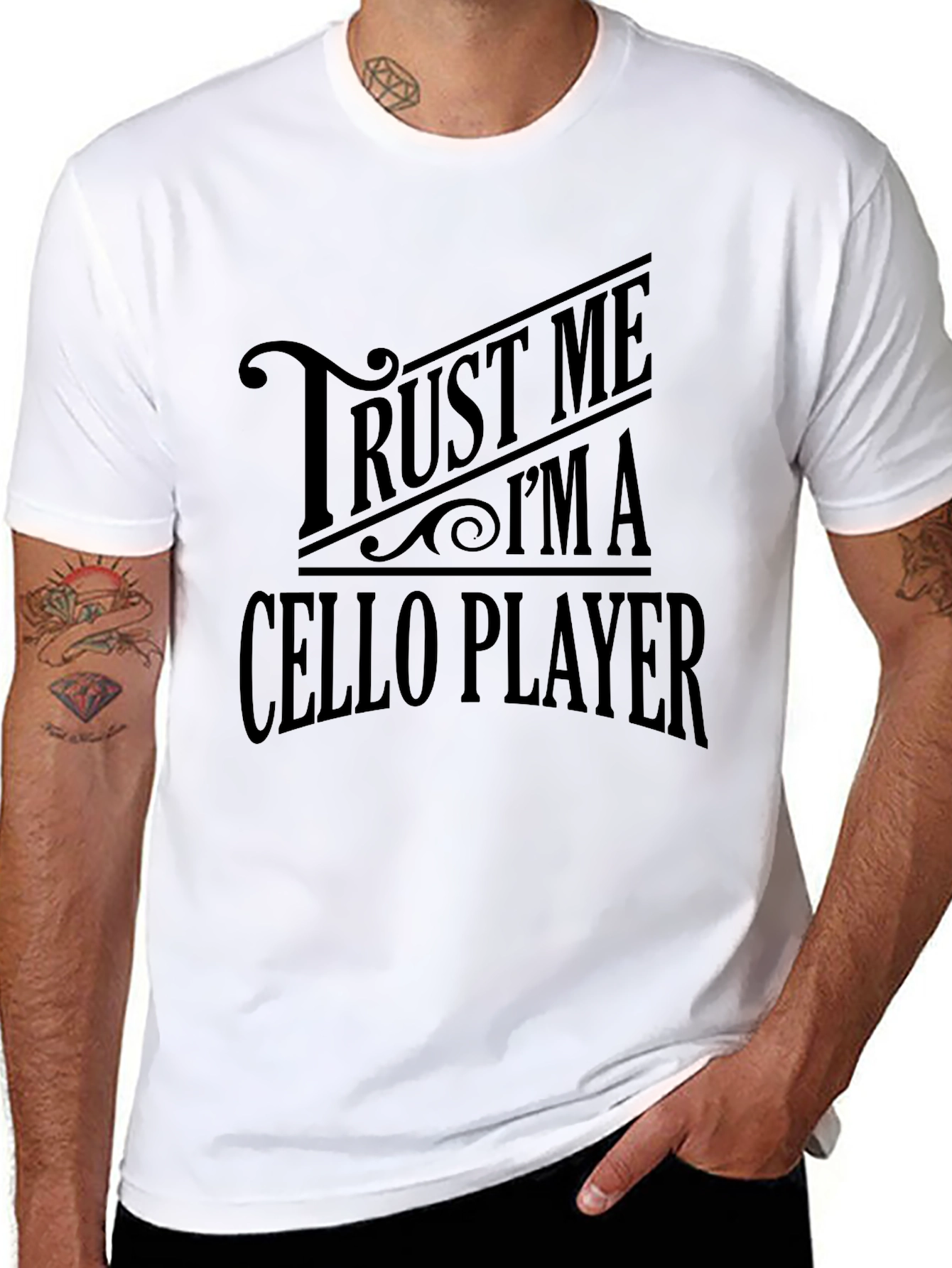 Trust Me Im A Cello Player Black T-Shirt