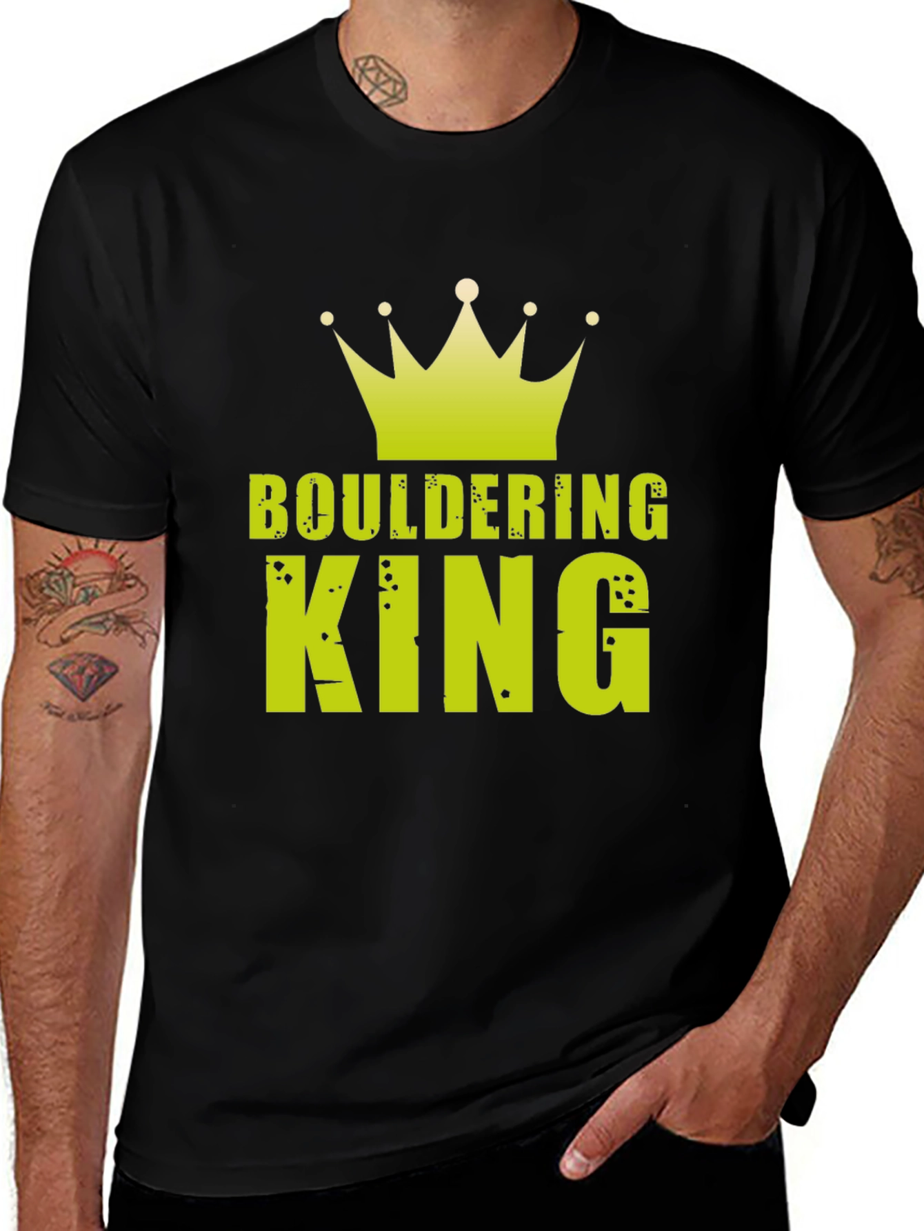 Bouldering King Graphic Tee - Rock Climbing Shirt