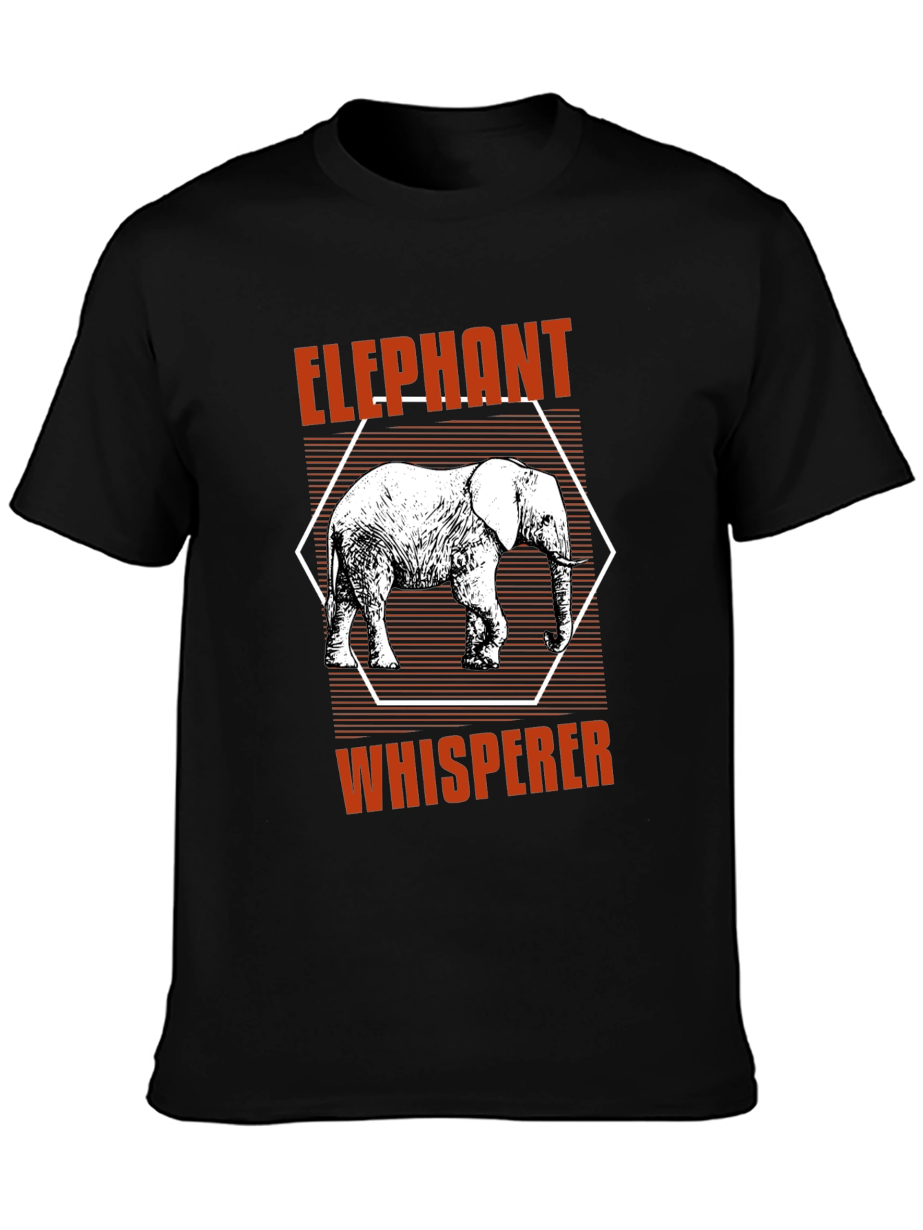 Elephant Whisperer Graphic T-Shirt - Black Cotton Tee