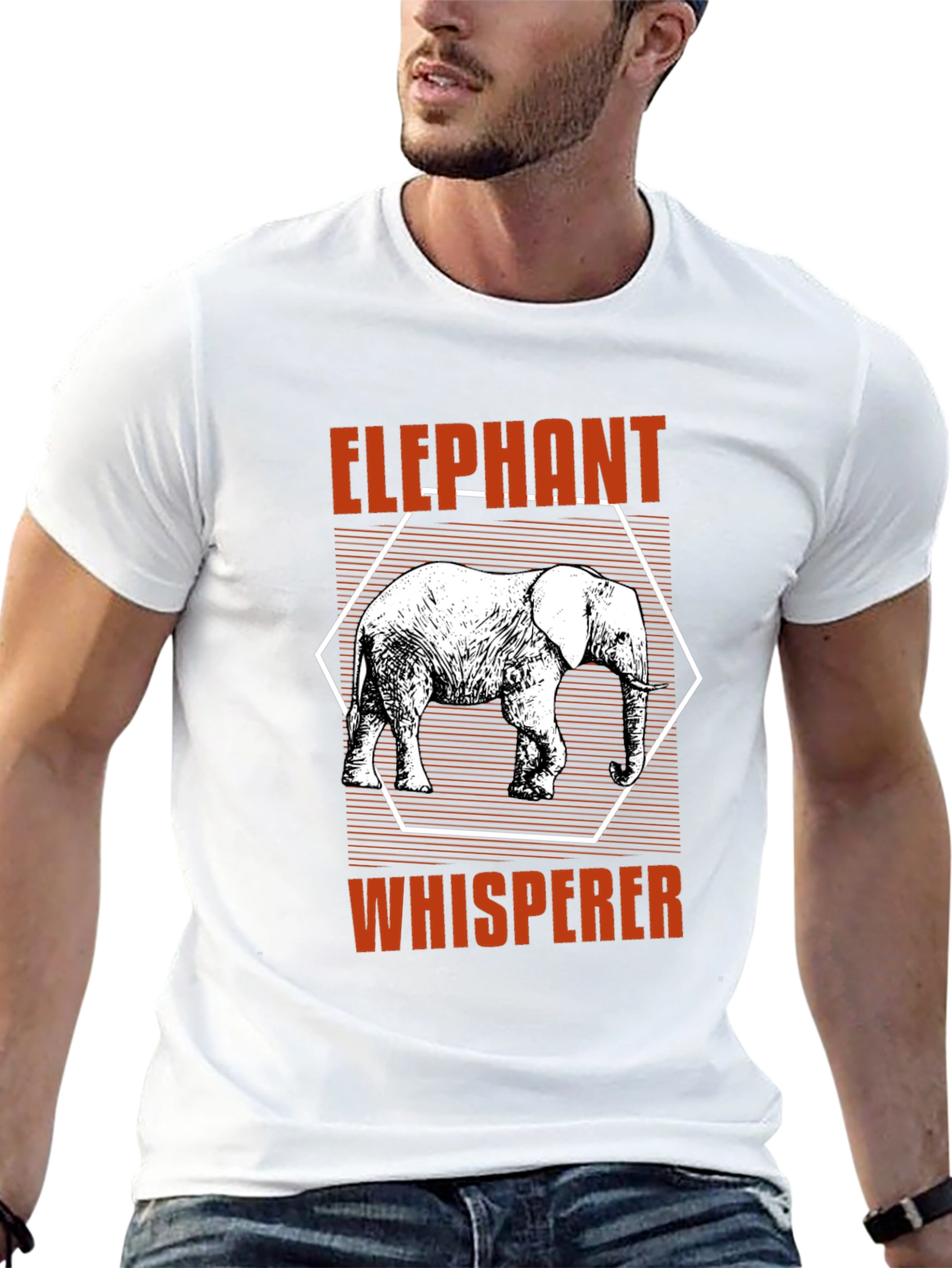 Elephant Whisperer Graphic T-Shirt - Black Cotton Tee