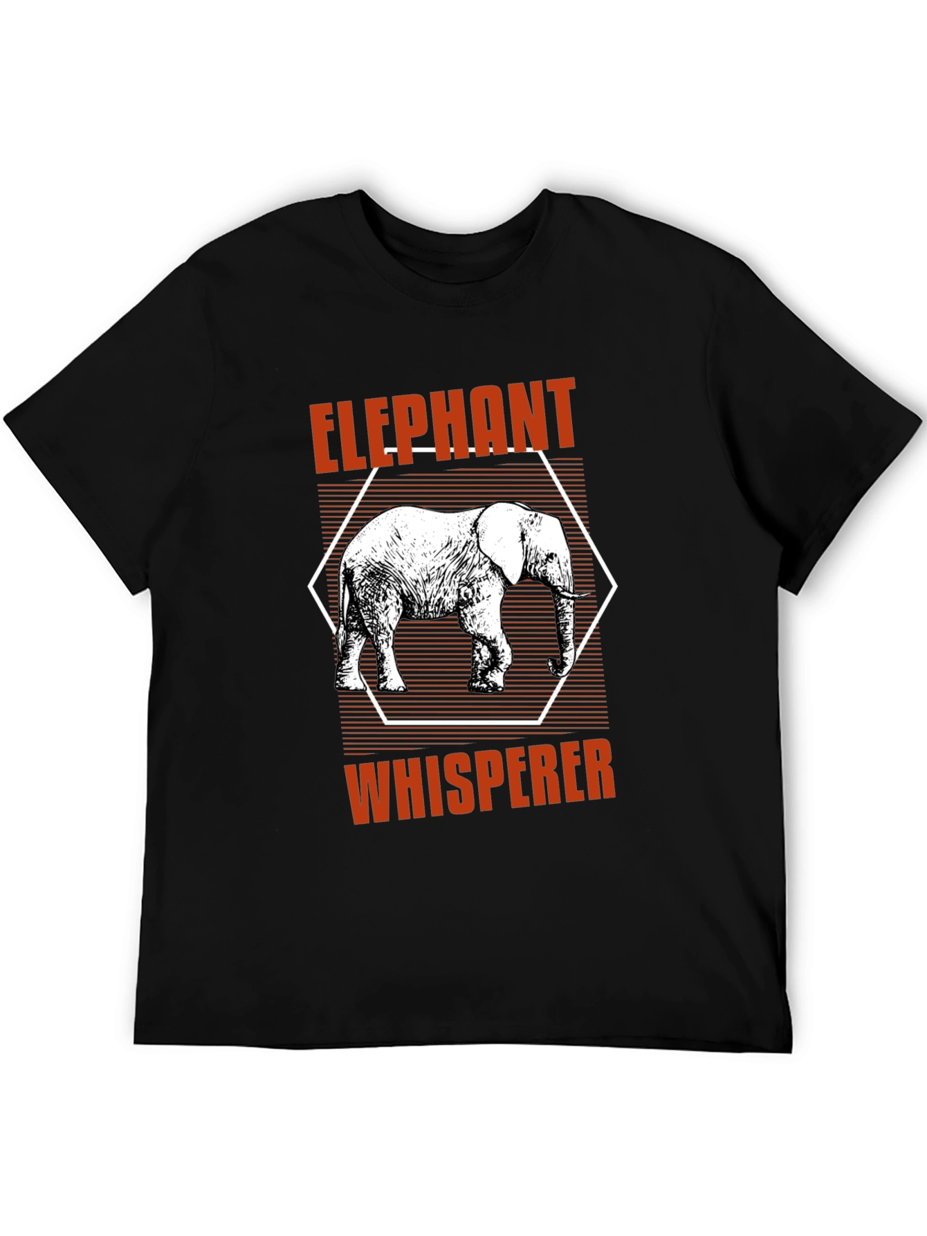 Elephant Whisperer Graphic T-Shirt - Black Cotton Tee