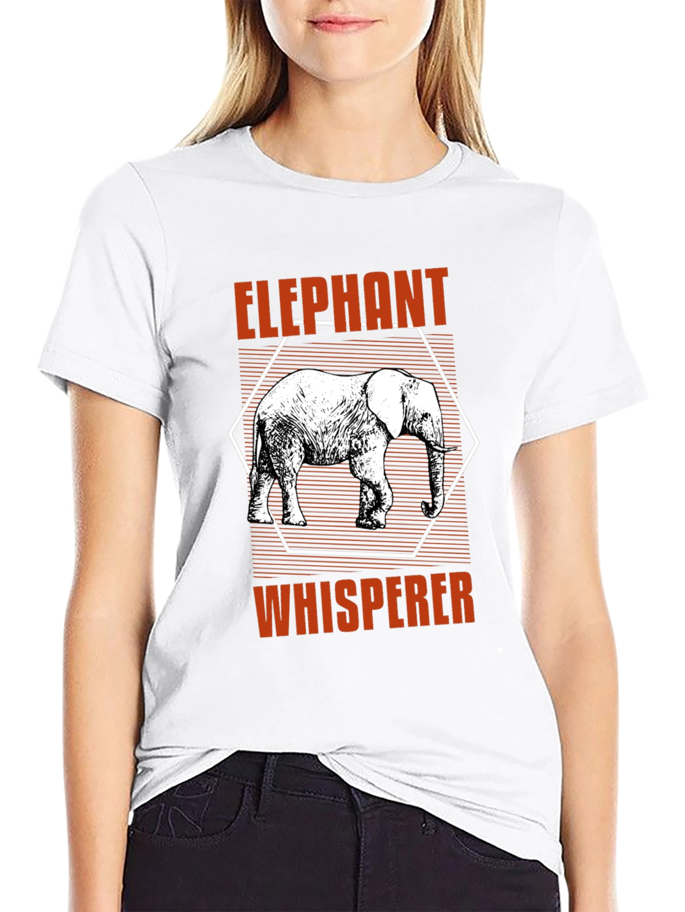 Elephant Whisperer Graphic T-Shirt - Black Cotton Tee