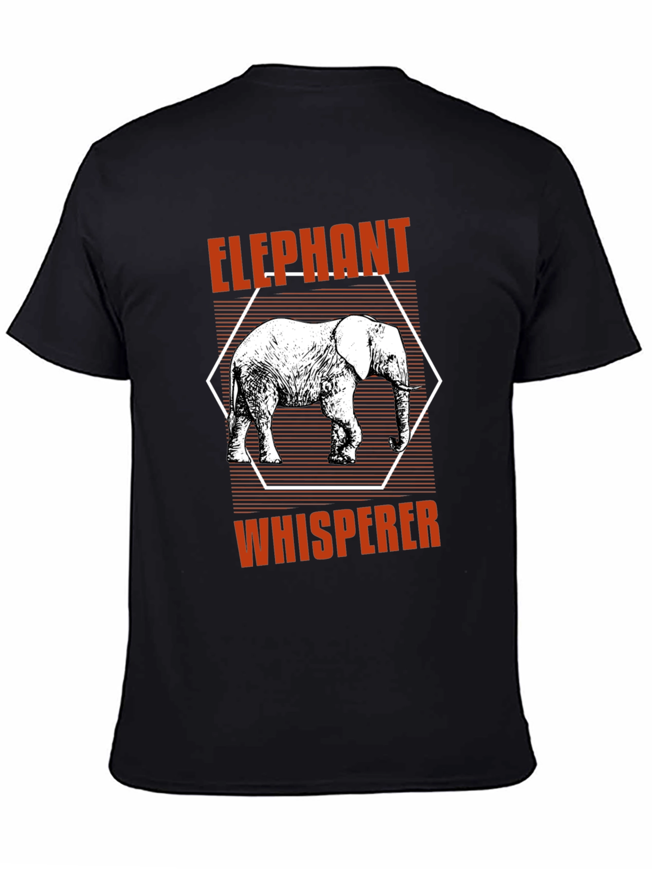 Elephant Whisperer Graphic T-Shirt - Black Cotton Tee
