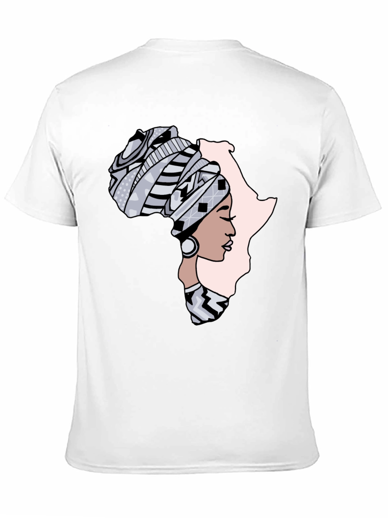 Africa Woman Graphic Tee - Black Cotton T-Shirt