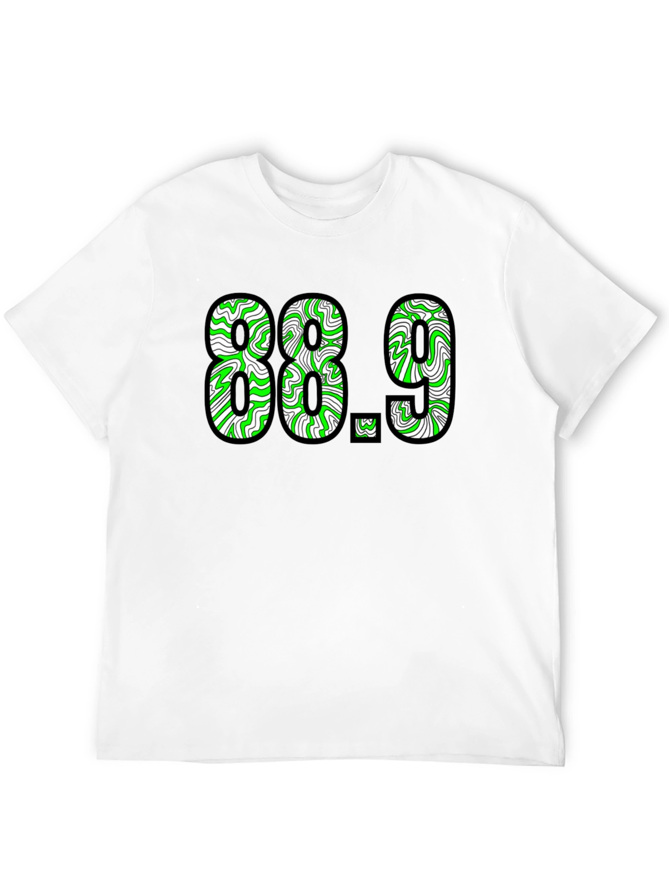 88.9 Graphic Tee - Black Cotton T-Shirt