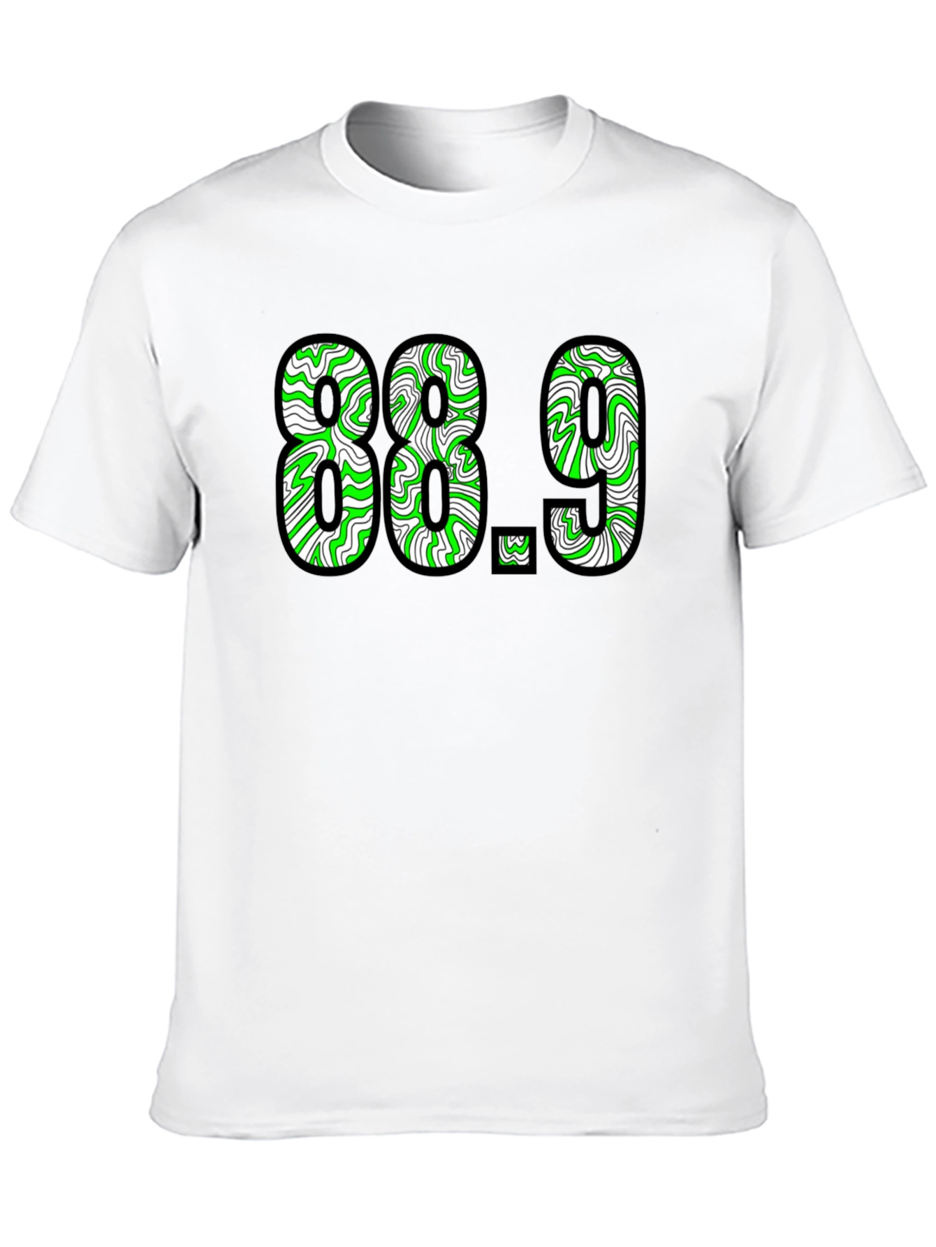 88.9 Graphic Tee - Black Cotton T-Shirt