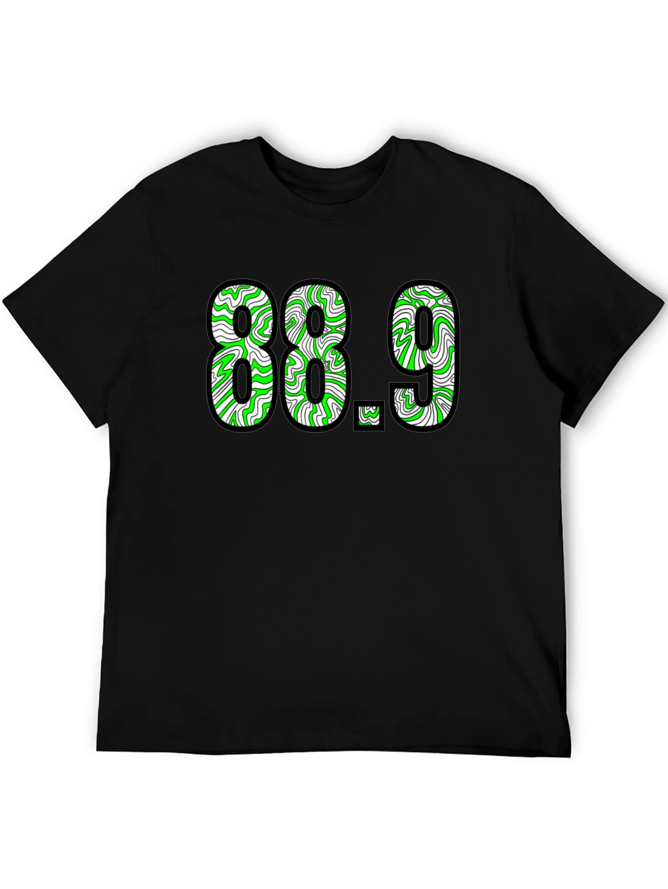 88.9 Graphic Tee - Black Cotton T-Shirt