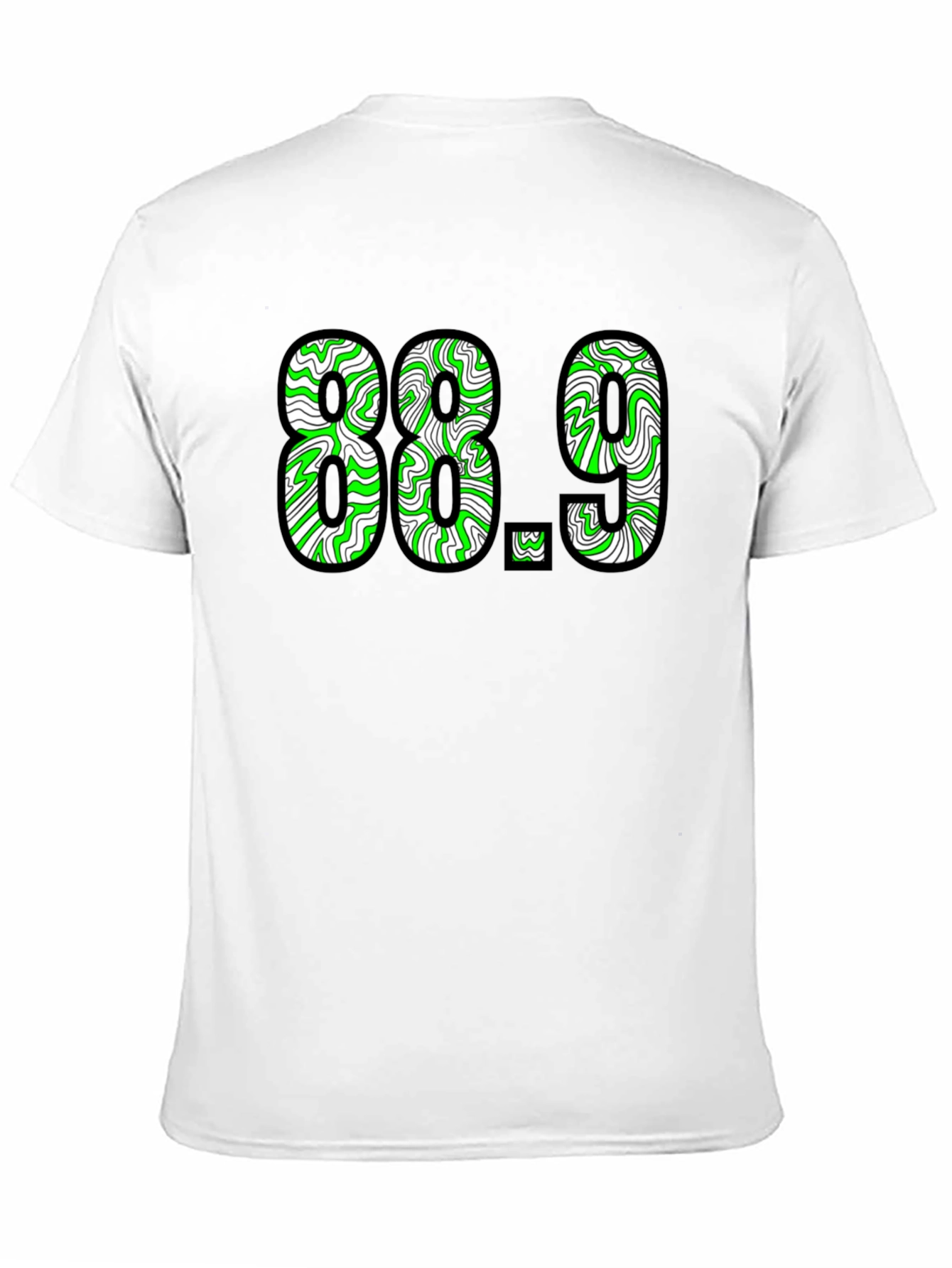 88.9 Graphic Tee - Black Cotton T-Shirt