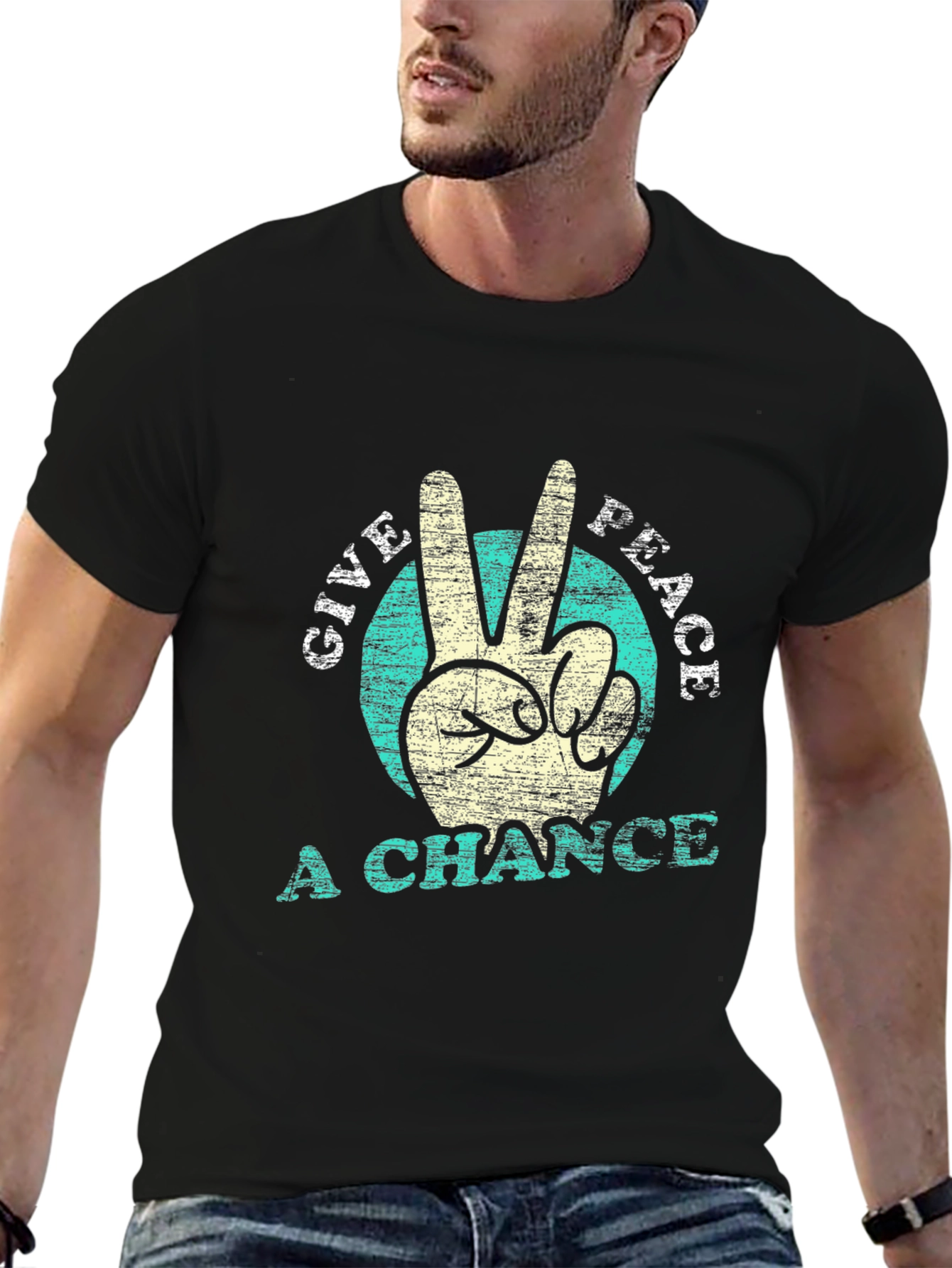 Give Peace a Chance T-Shirt - Retro Style