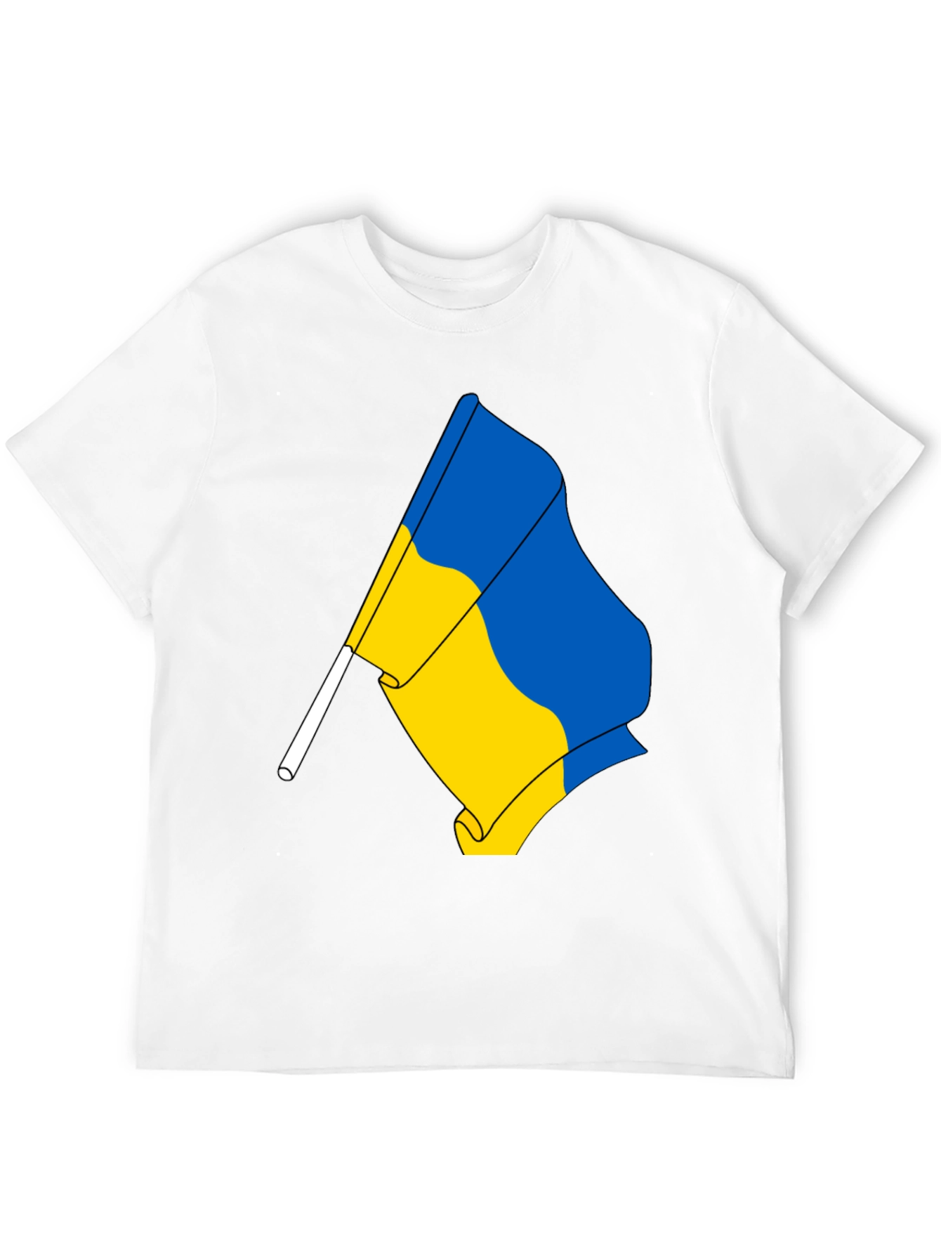 Ukraine Flag Graphic T-Shirt - Black