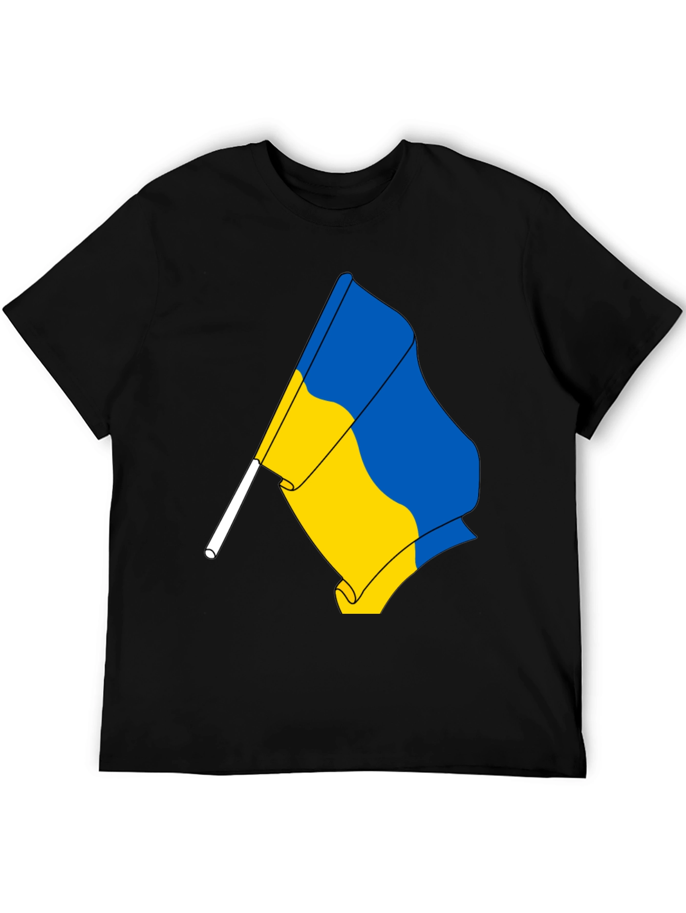 Ukraine Flag Graphic T-Shirt - Black